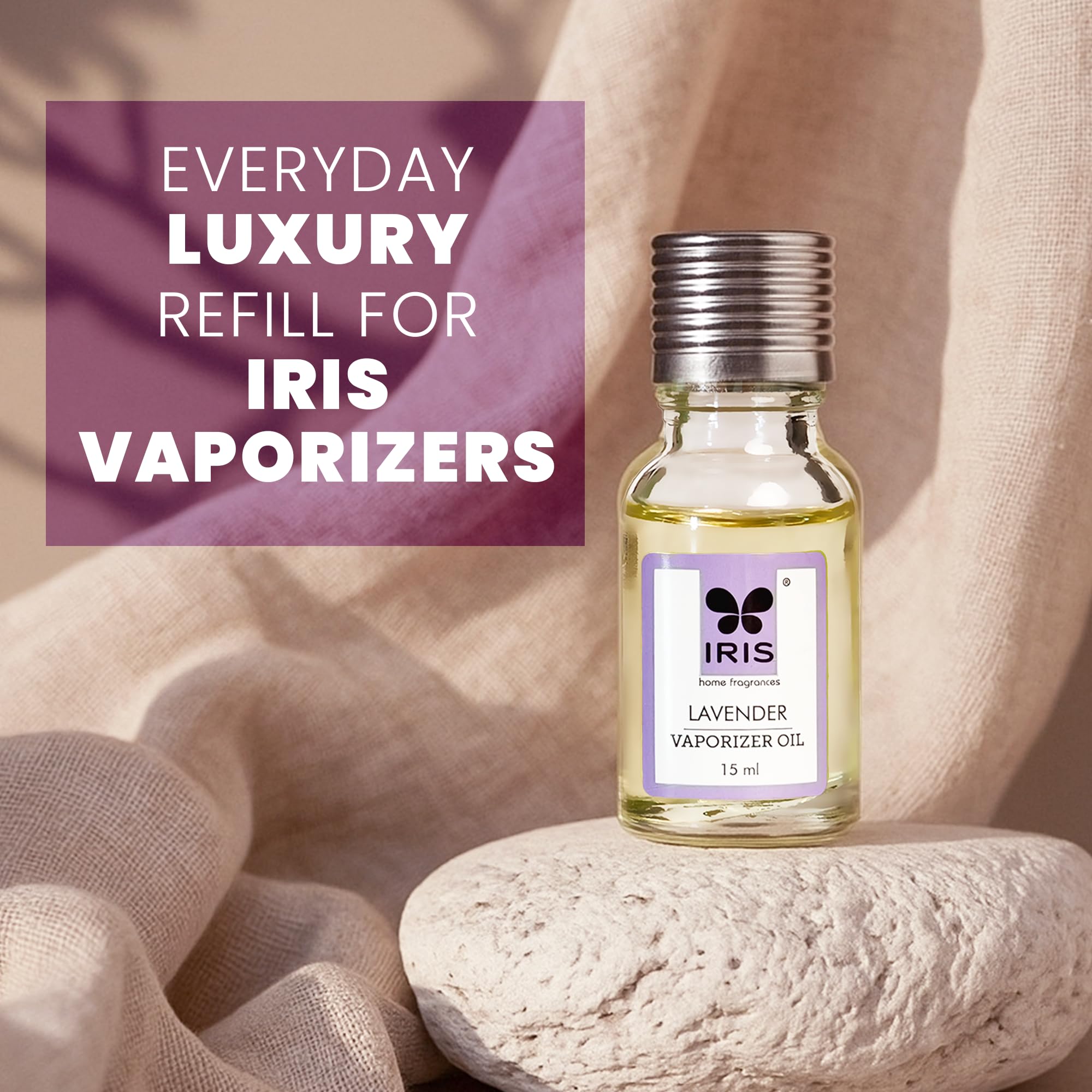 IRIS Lavender Fragrance Vaporizer Oil 15ml | Long Lasting Aroma Oil for Vaporizer | IFRA Compliant,Safe & Non-Toxic Home Fragrance 3
