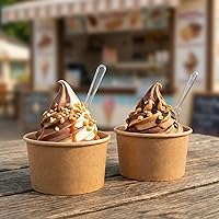 Vista 3 de Restaurantware Coppetta Coppetta - Vasos desechables de 200 CT para helado de 8 onzas líquidas para bebidas calientes y frías: perfectas para cafés