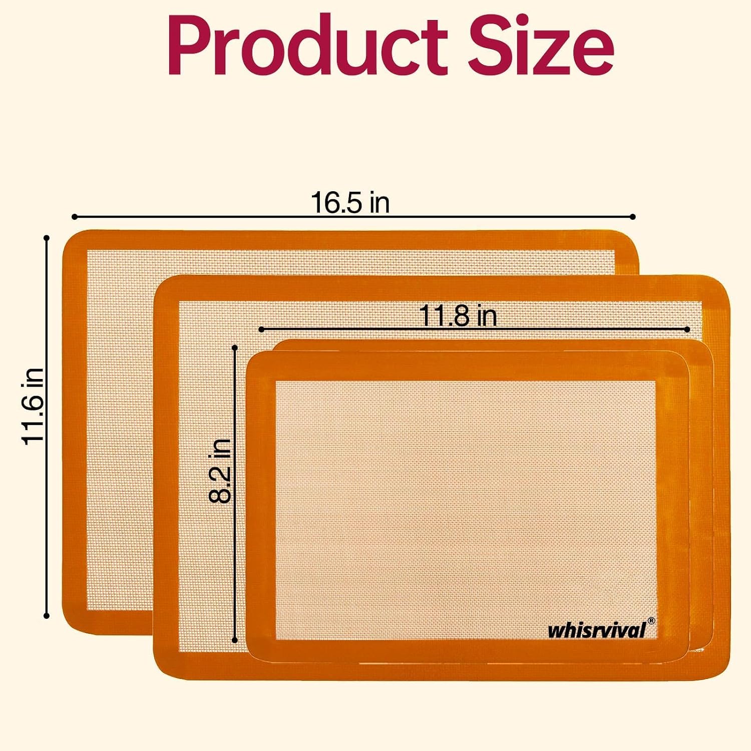 4 Pack Silicone Baking Mat, Non-Stick Silicone Baking Sheet