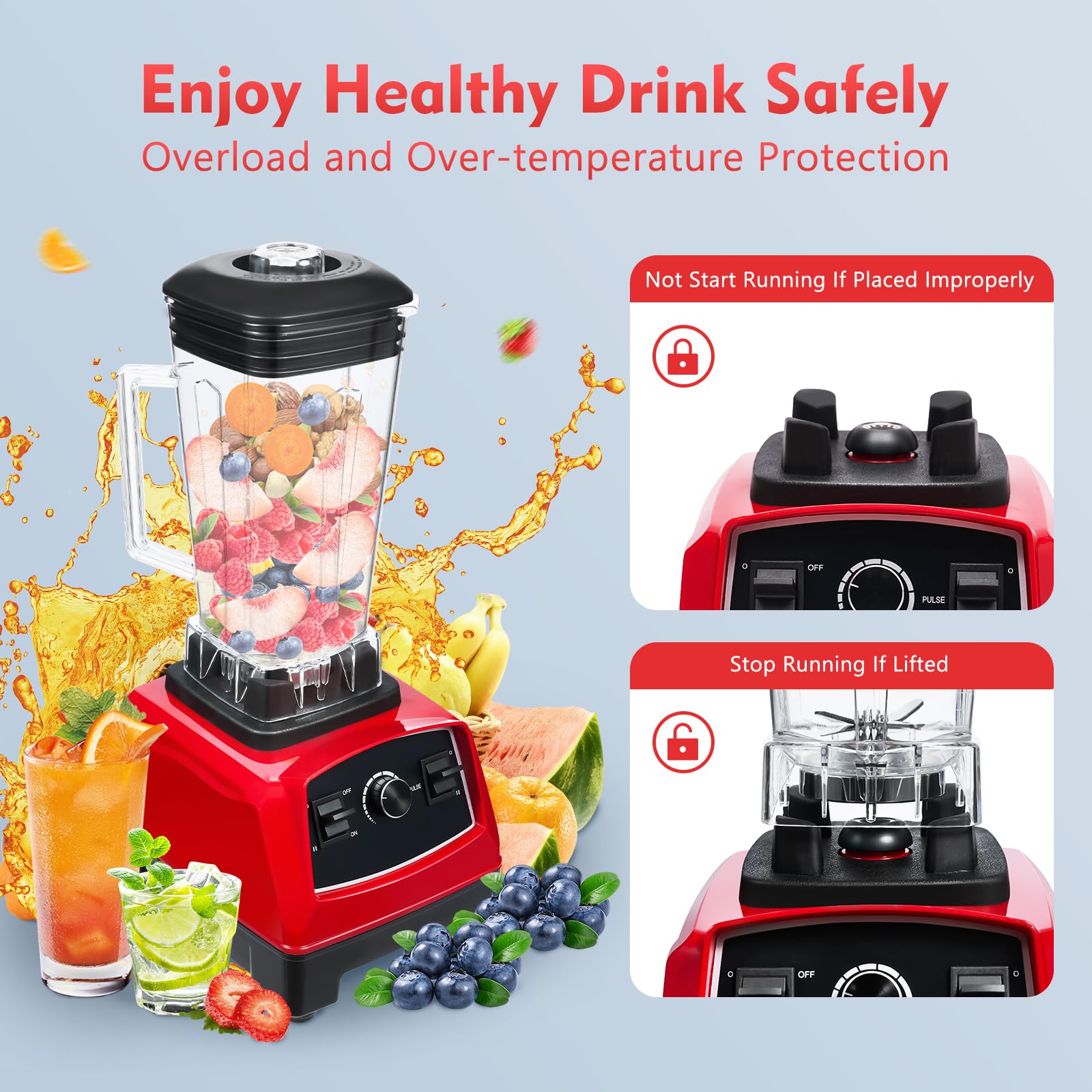 Amazon.com: Professional Blender, 2200W Heavy Duty