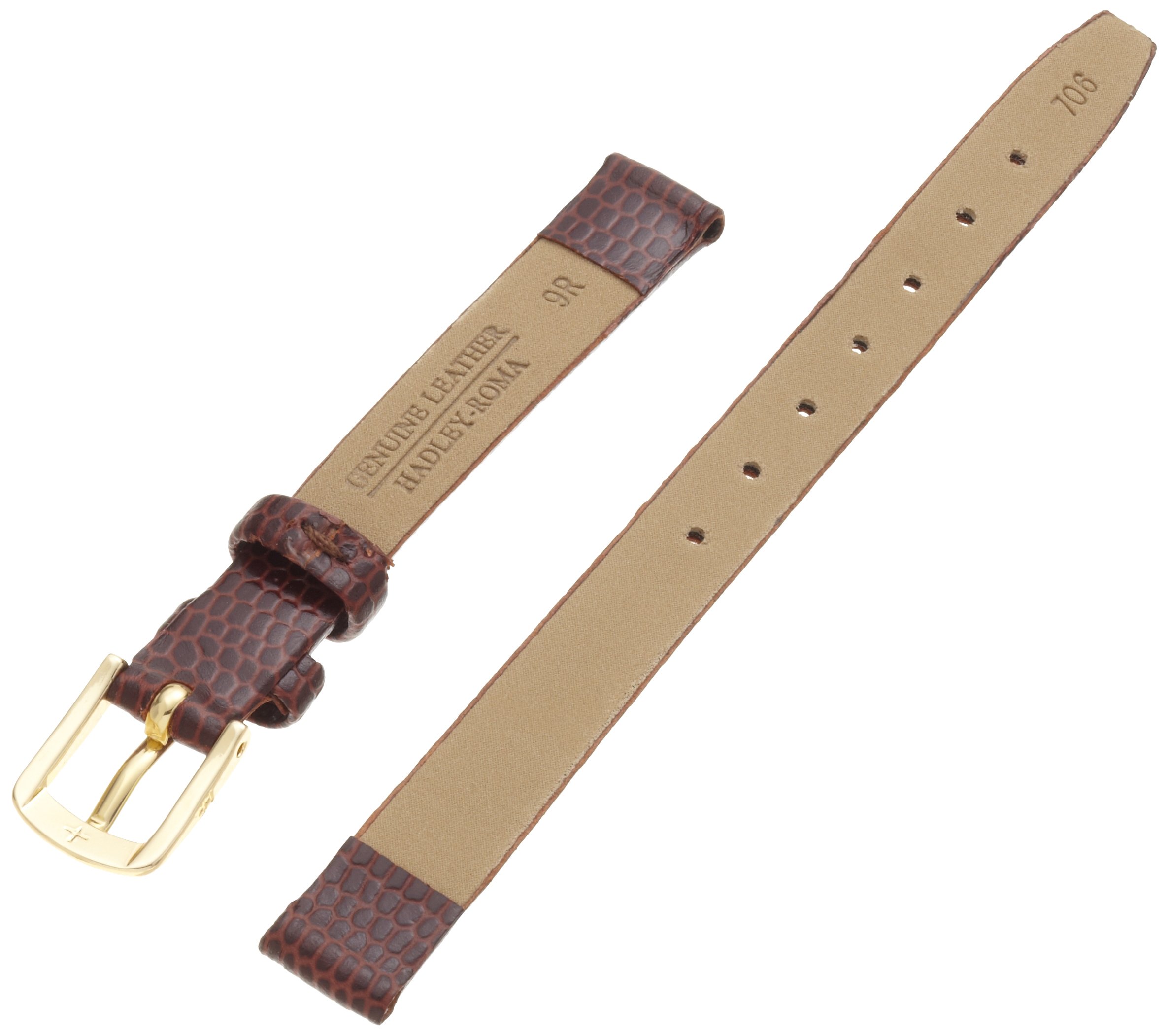Hadley-Roma Women's 12mm Watch Strap, Color:Brown (Model: LSL706RB 120)
