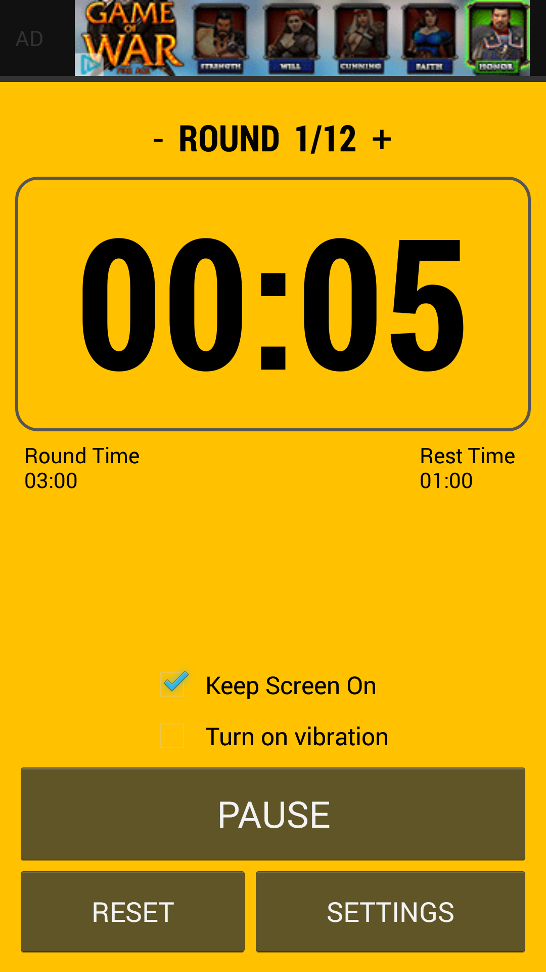 Boxing Interval Timer App on Amazon Appstore