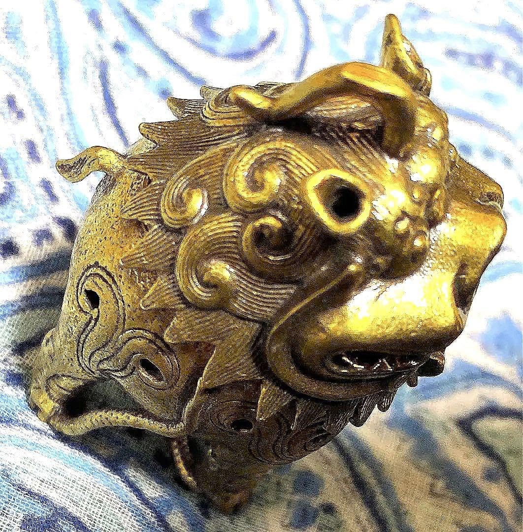 魔除け！開運！金運！結界を張ります！本場チベット金銅製　古代神獣立像　祈祷済み Amazon.co.jp: 魔除け 開運 金運 結界を張ります 本場チベット金