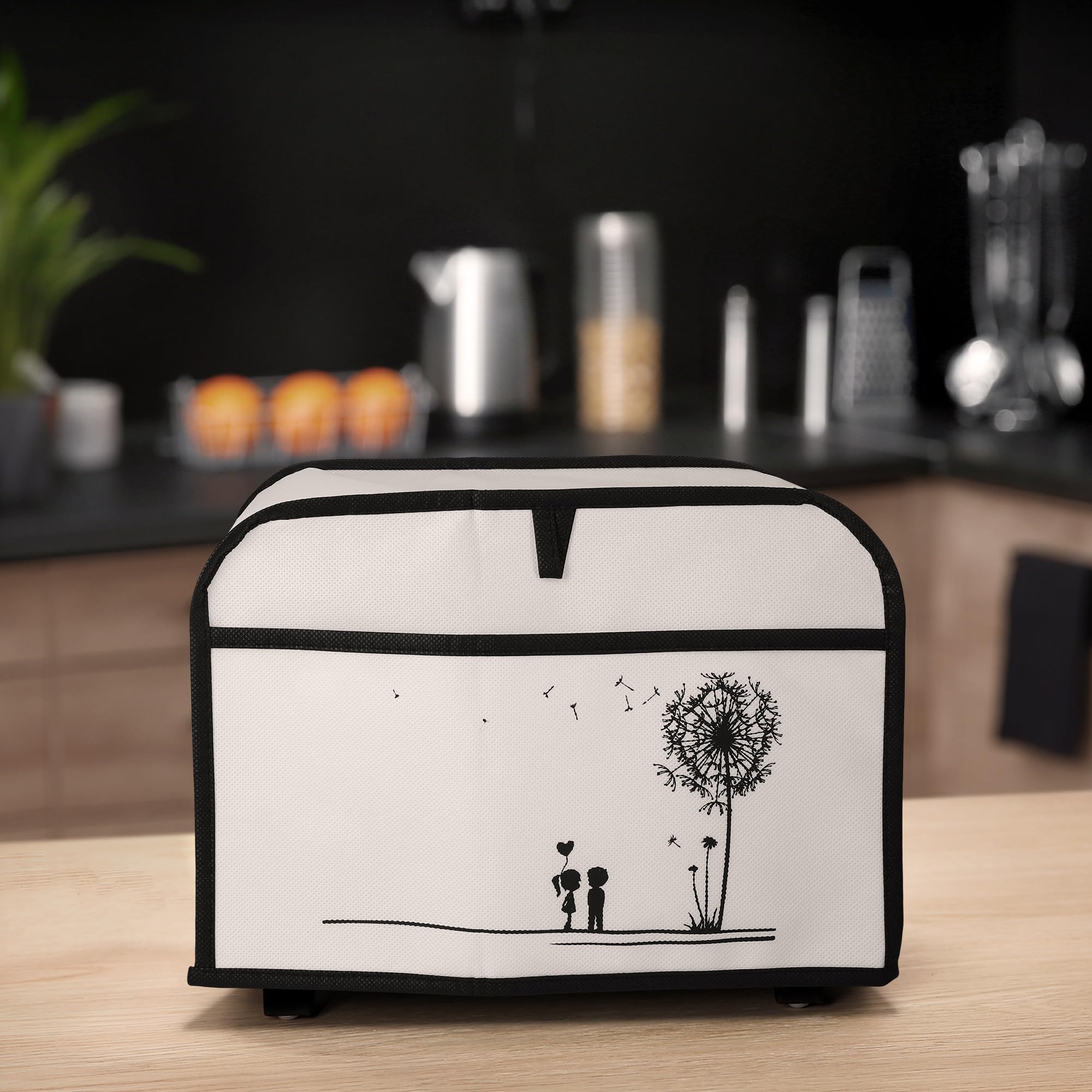 Cover Protettiva Per Tostapane 2 Fette Kwmobile - Design Romantico Con Dente Di Leone - Foto 2