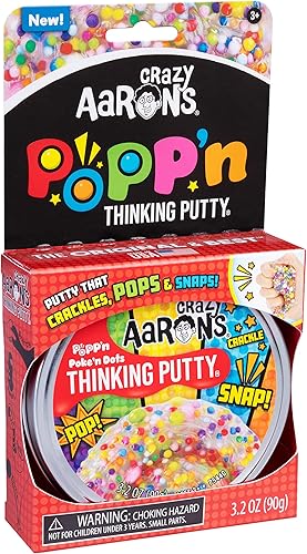 Miniatura 5 de Crazy Aaron's Thinking Putty - Poke'N Dots Popp'n - Masilla sensorial multicolor para niños y adultos en una lata de 4 pulgadas, diversión creativa