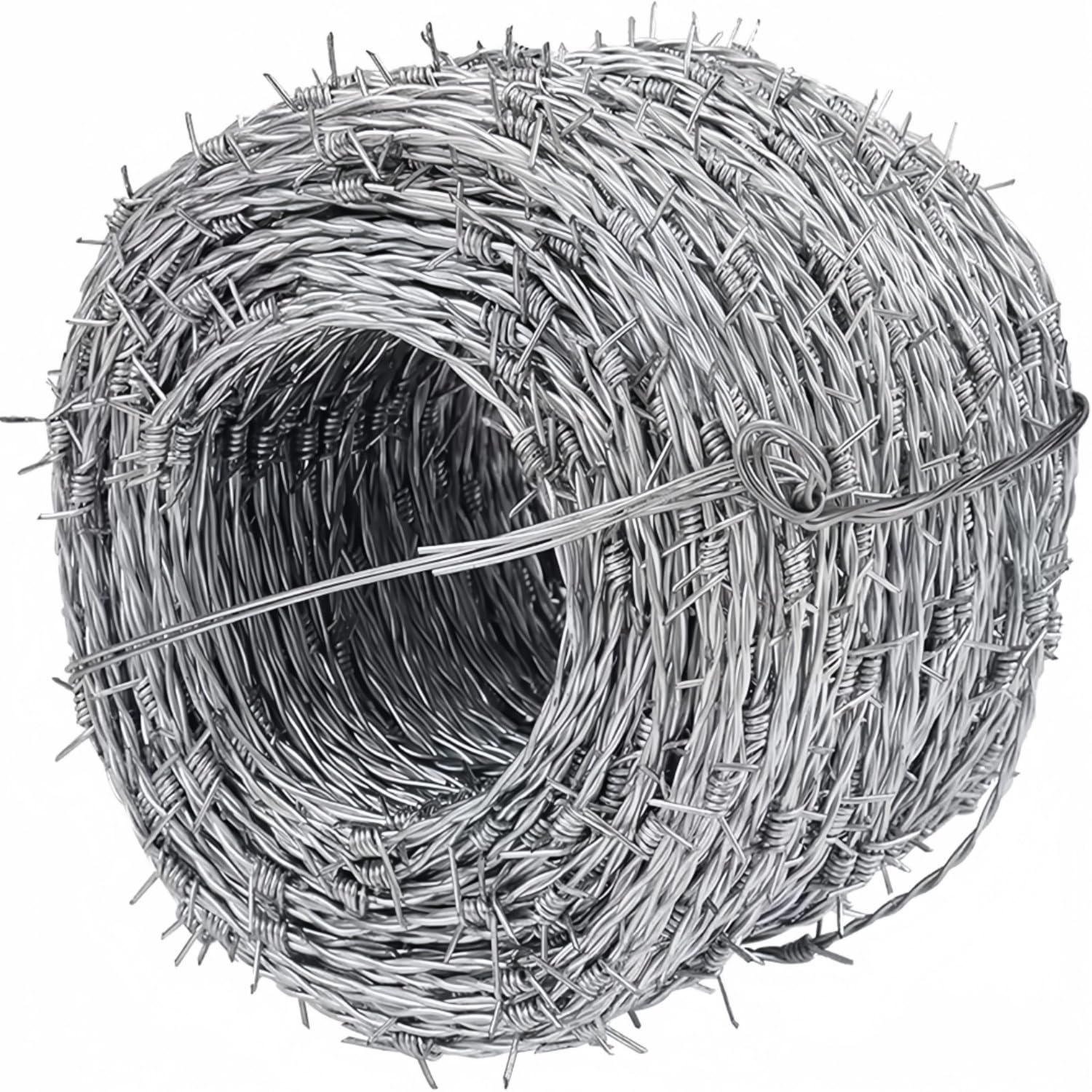 Galvanized Barbed Wire Security Livestock Paddock Lxlambentive 1.6mm Galvanised Low-Carbon Steel Fence Roll 10–100m Rust-Resistant Farm, Garden & Boundary Protection(100m)