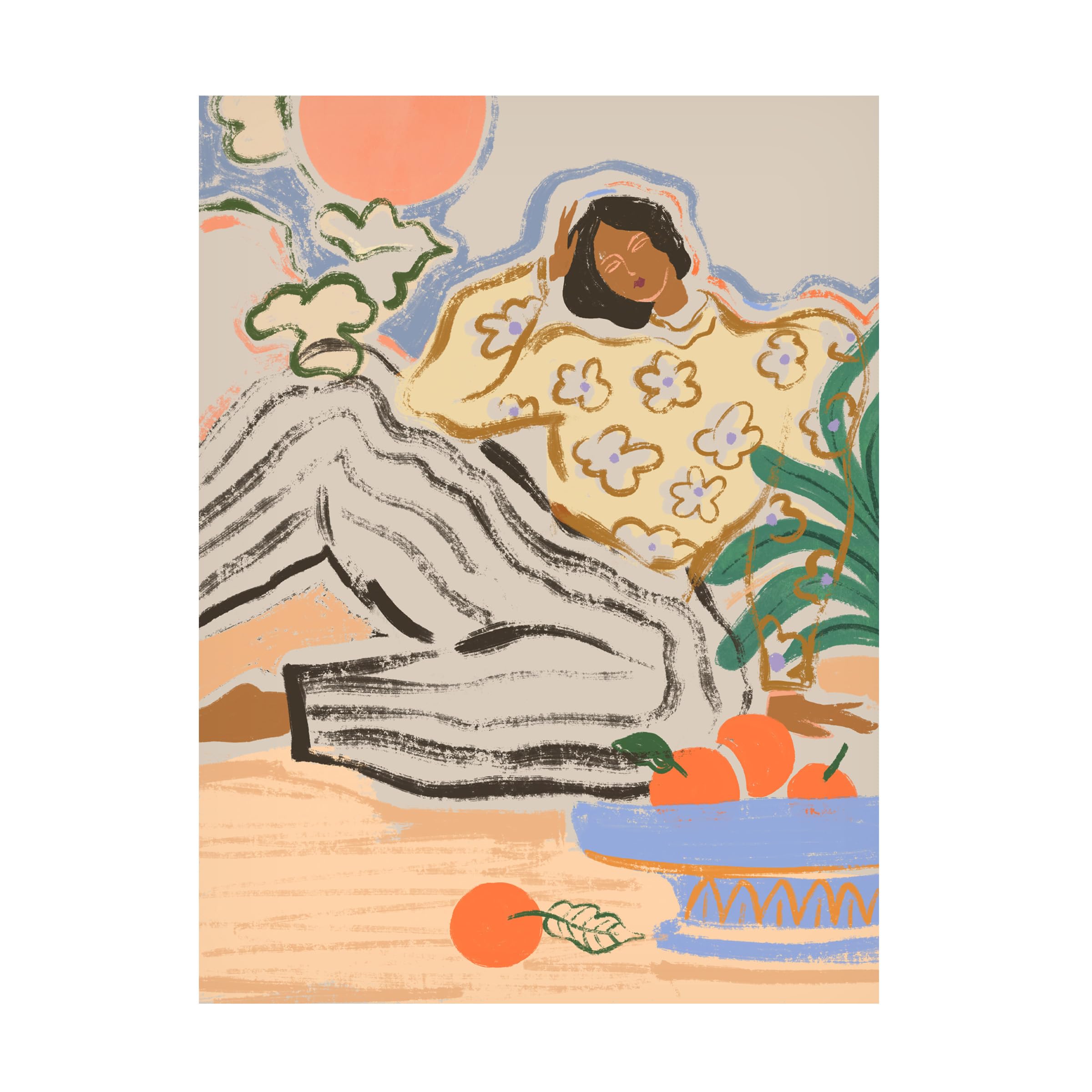 Trademark Fine ArtCanvas Wall Art - Arty Guava 'Lazydays' Wall Art for Living Room, Bedroom, or Office Décor