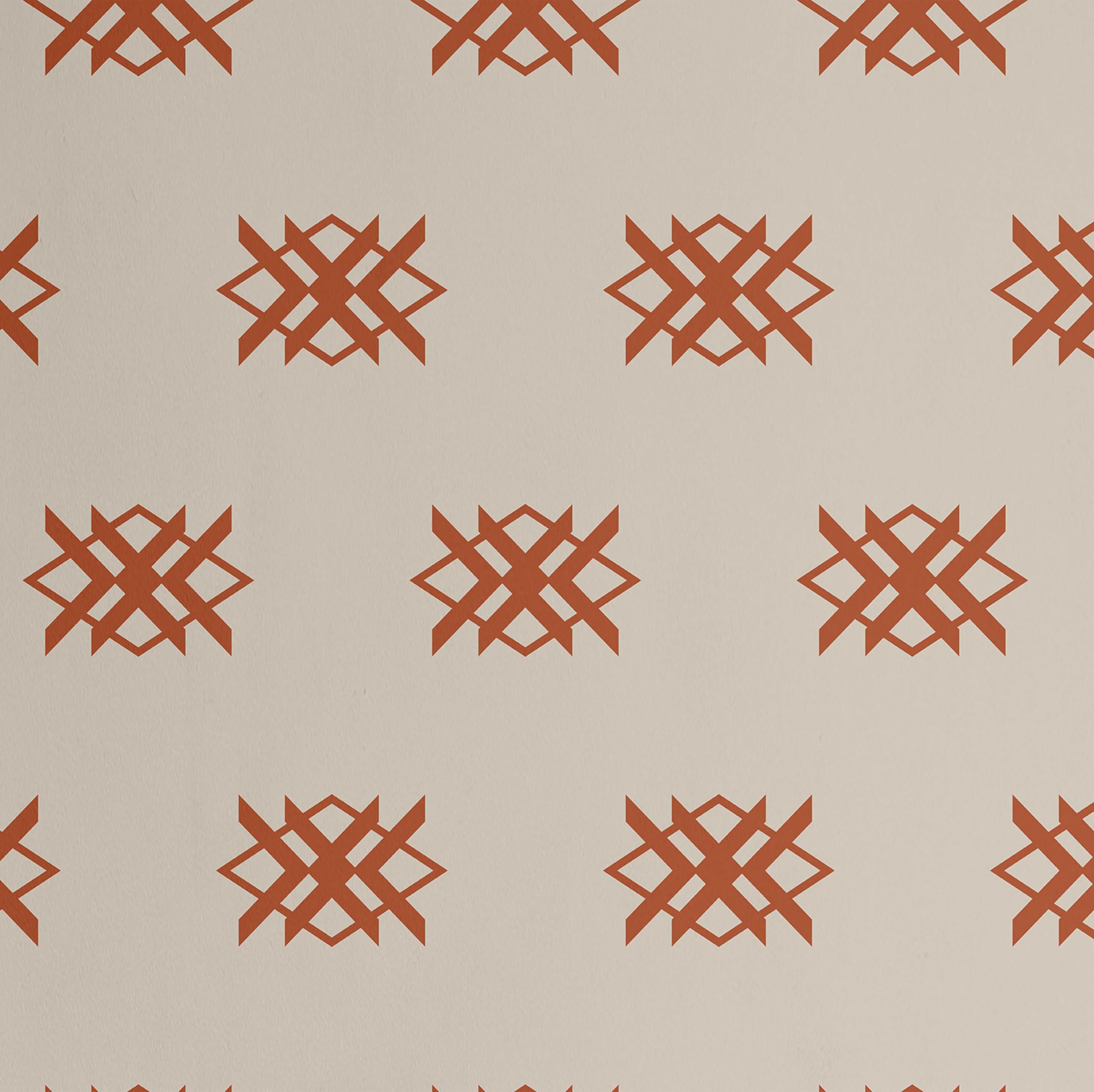 Papier peint tribal vinyle texturé marron effet relief haut de gamme