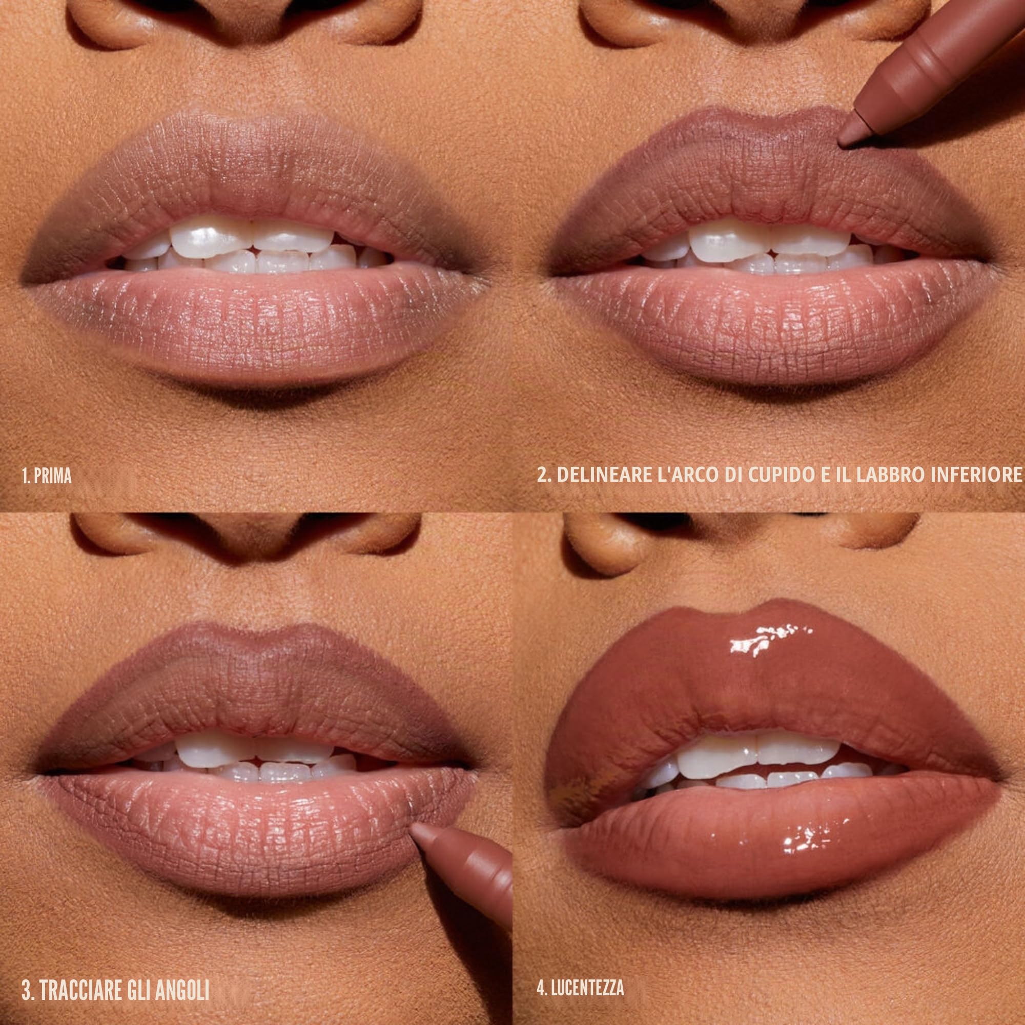 HUDA BEAUTY ORIGINAL | Juicy Bombshell LiP DUO Kit - Astuccio per trucco labbra | 1 rossetto Contour 2.0 - Bombshell Pinky Brown (0,3 g) + 1 FAUX FILLER (1,9 ml) | by BELLA