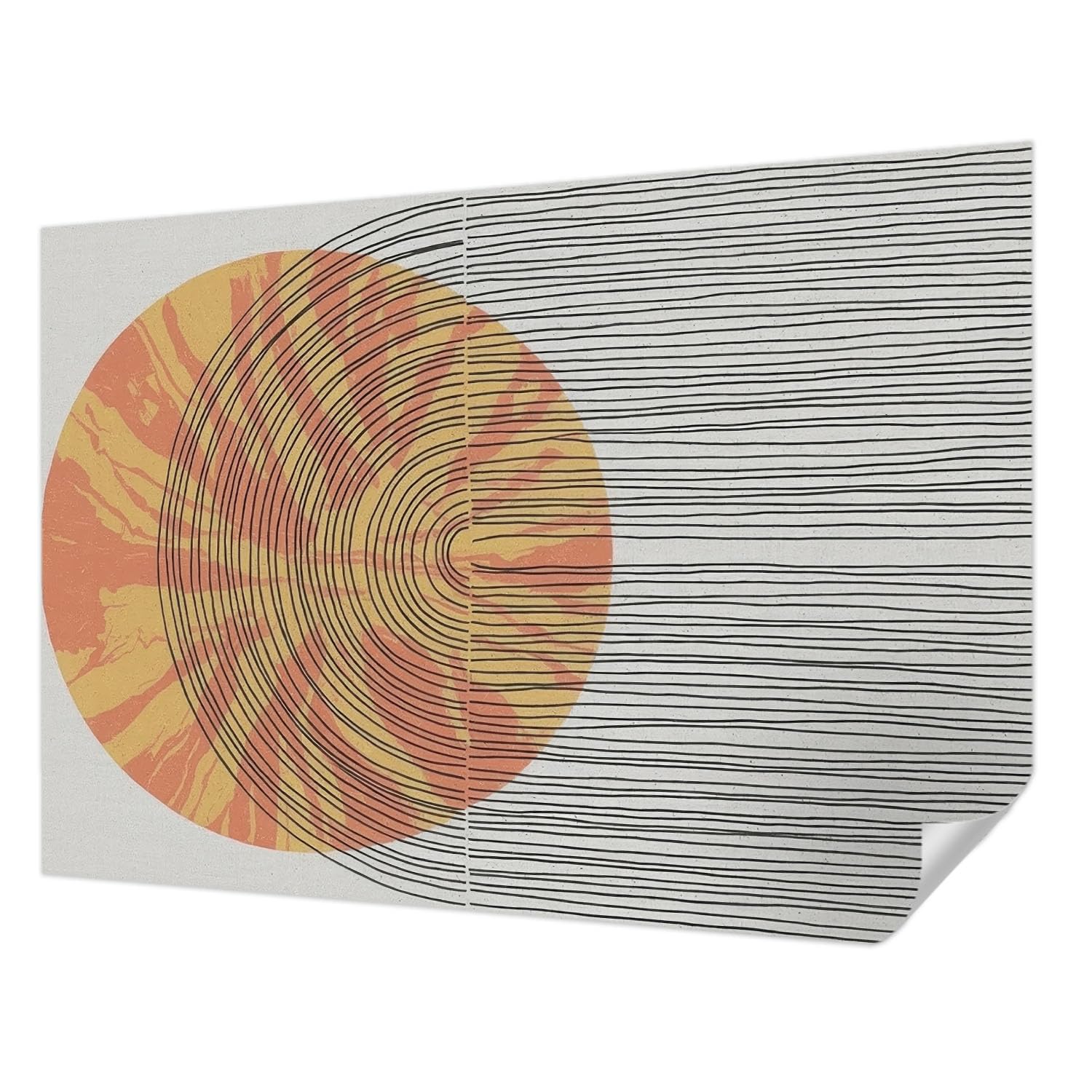 Papier peint photo panoramique de chambre à coucher Tulup décor de cercle abstrait 208x146