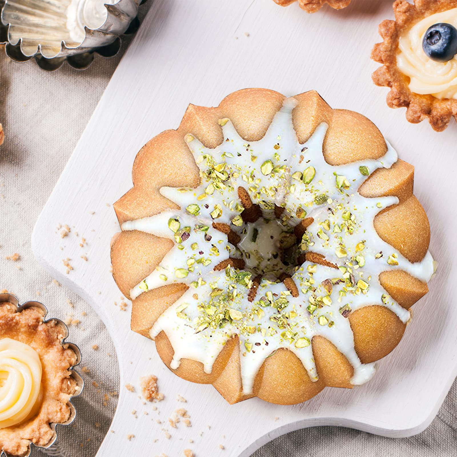 Amazon.co.jp: jioko 9.5インチ バントケーキパン ノンスティック溝