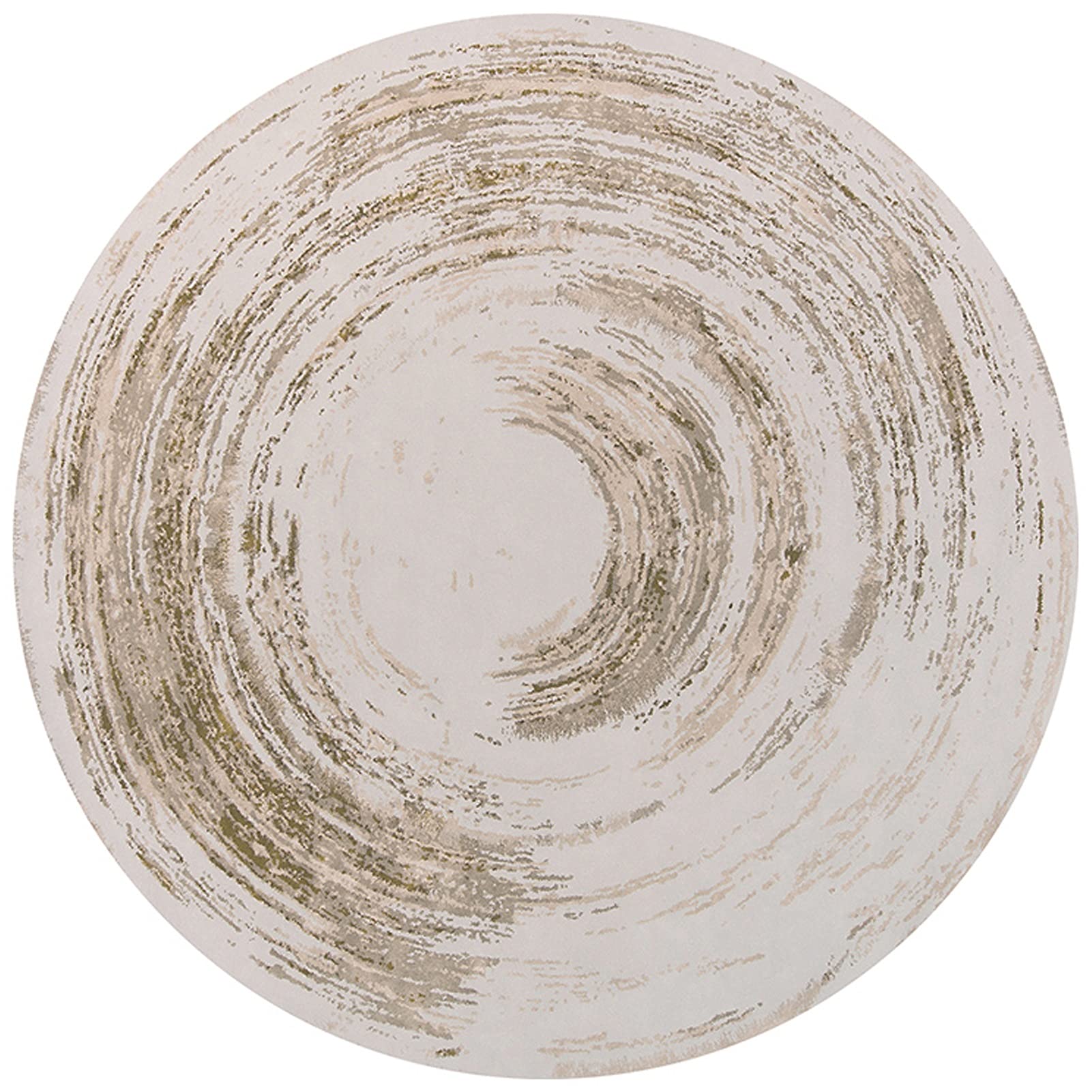 Tapis d'extérieur gris rond grand salon en velours court