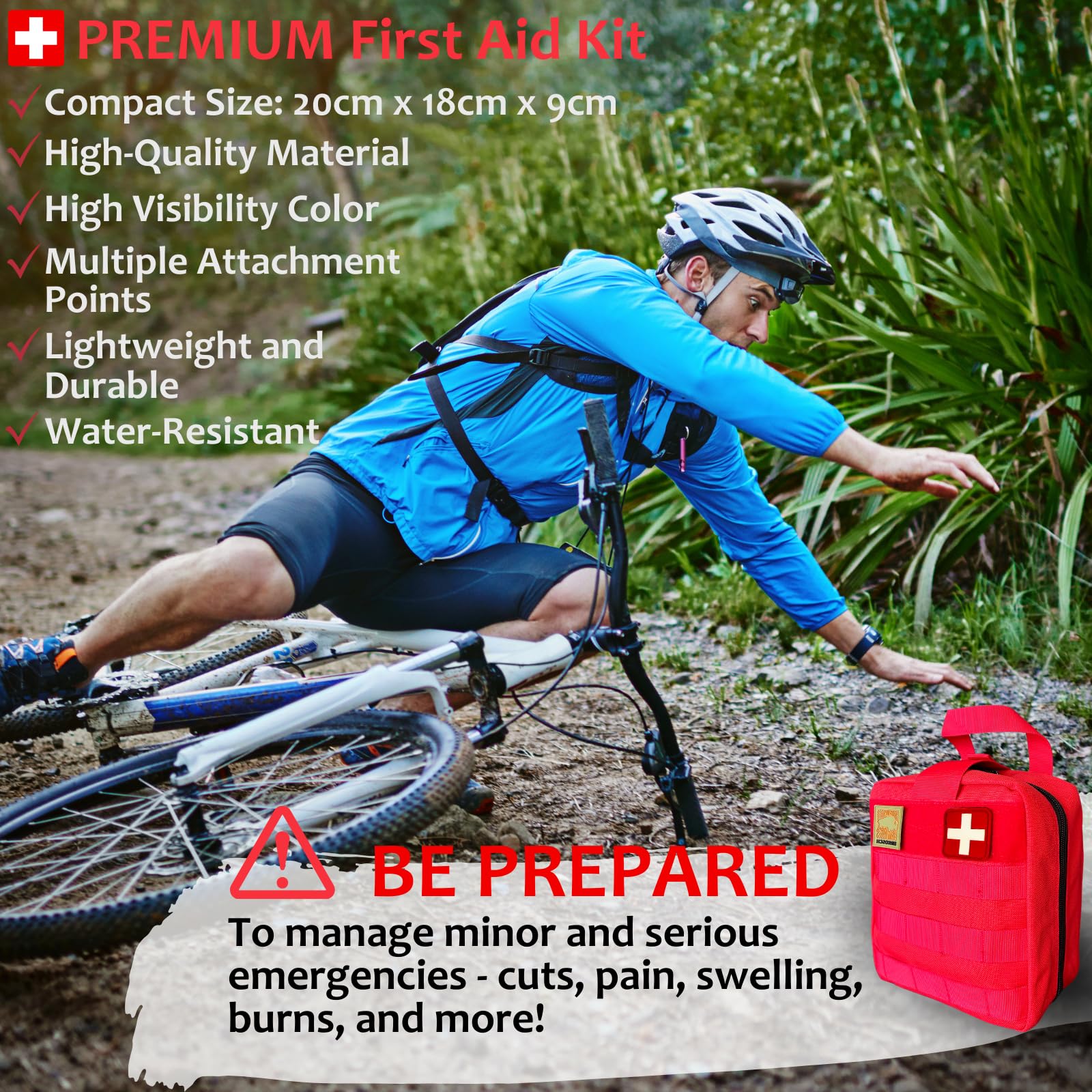Kit di Pronto Soccorso - Farmacia da Viaggio Ultra Completa - Oltre 150 pezzi - Kit di Emergenza per Casa - Ufficio - Campeggio - Auto – Barca