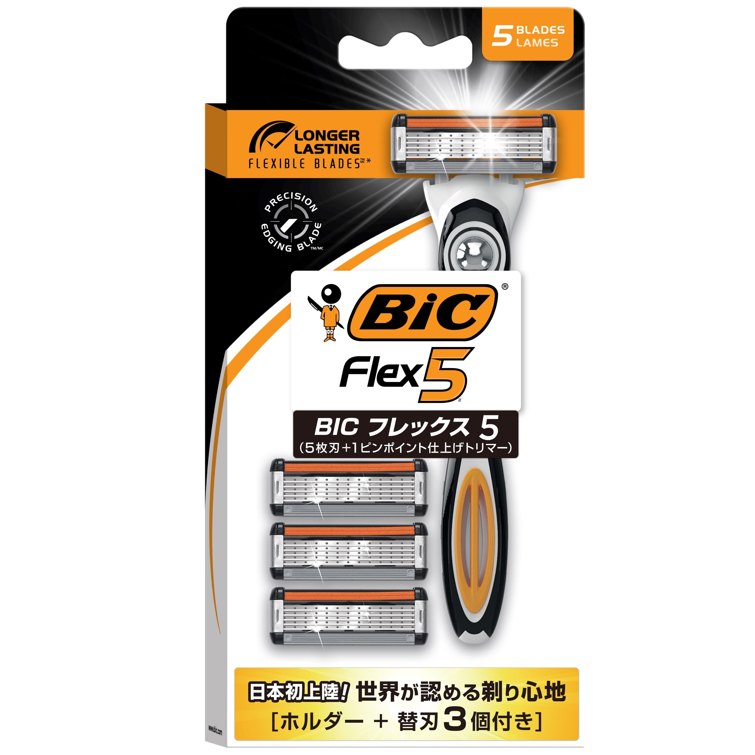 BIC(ビック) フレックス5 カミソリ(5枚刃+1ピンポイント仕上げトリマー)…