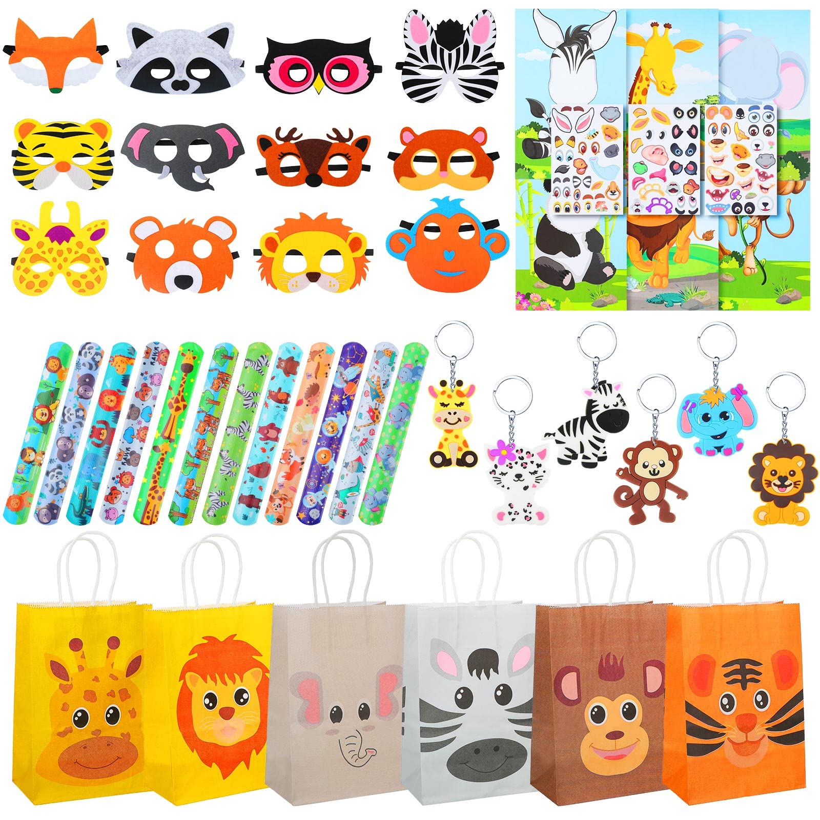 Buy 57 Pcs Jungle Safari Party Favors Cute Safari Birthday Party Supplies with Animal Goodie