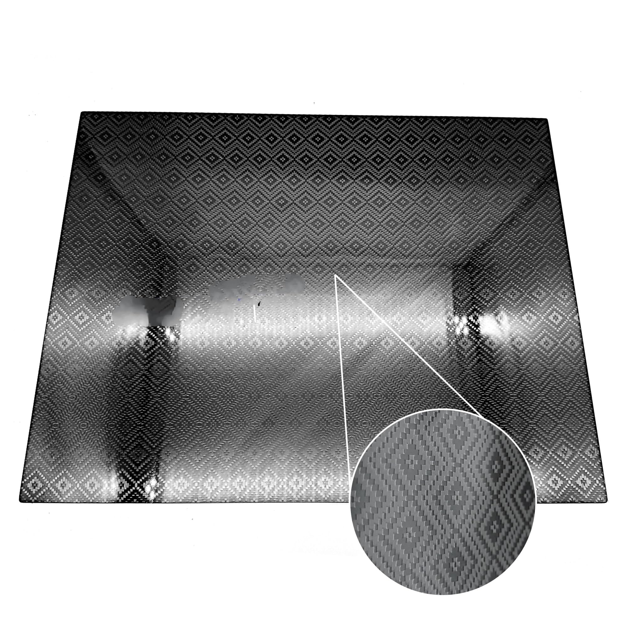 600x600mm Jacquard Texture Surface Carbon Fiber Plate Sheet Glossy Forged Carbon Fiber Plate Carbon Sheet 1mm 2mm 3mm 4mm 3k Carbon Fiber(600x600x4.0mm)
