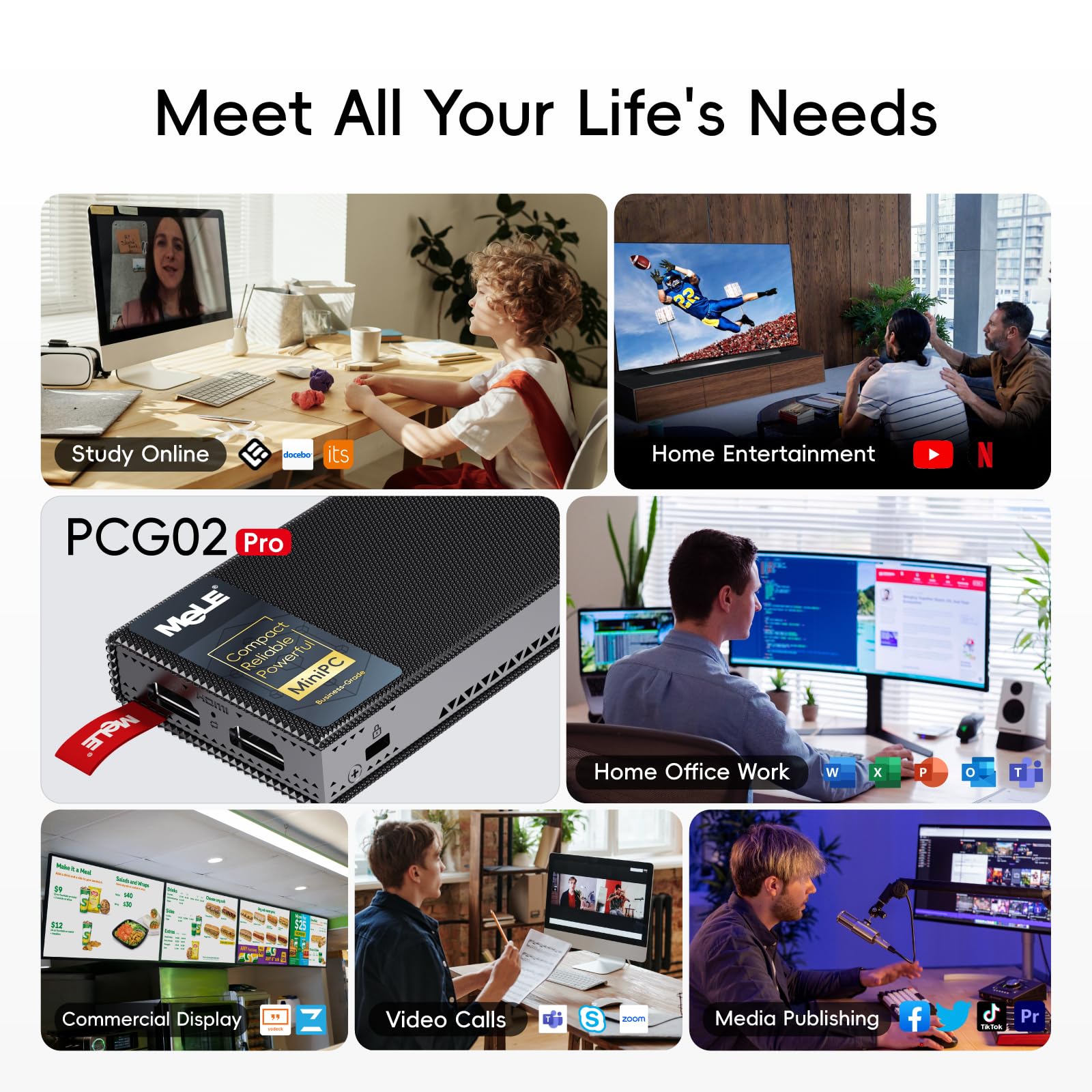 MeLE PCG02 Pro PC Stick Sin Ventilador, N5105 8GB 256GB,with Windows 11 Pro 4...
