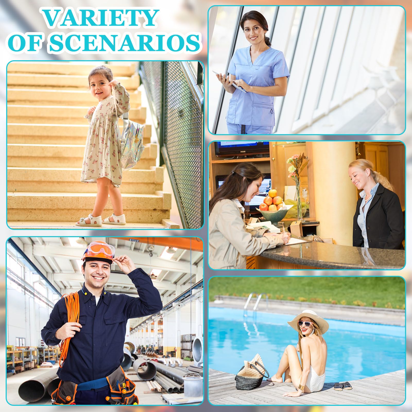 20 peldaños antideslizantes de 4 x 30 pulgadas con agarre de rayas reflectantes, cinta antideslizante adhesiva para exteriores, peldaños de escalera, abrasivos de fricción para escaleras (verde)