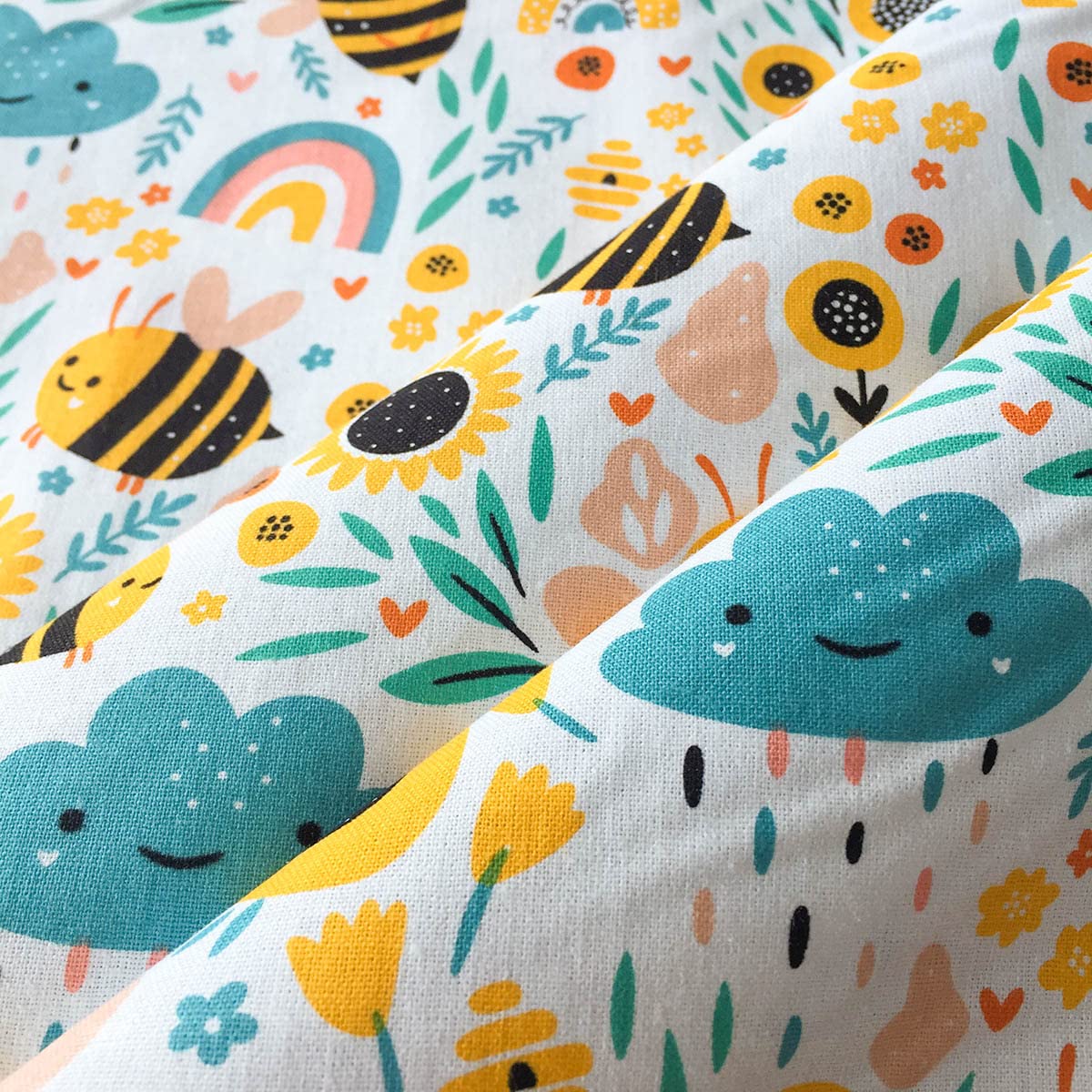 Joocolor Cotton Fabric by The Yard for Sewing DIY Crafting Fashion Design Full Width cuttable 36 x 43inches (91x109cm) color005