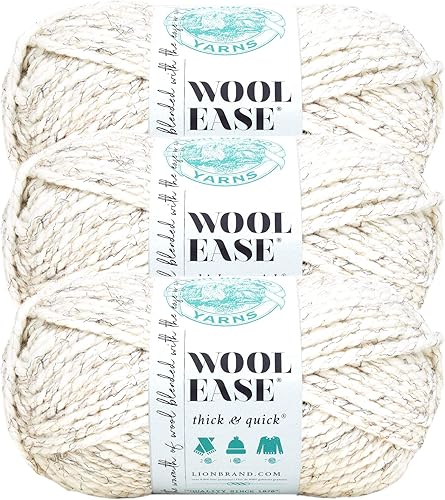 Vista 335 de Lion Brand Yarn Wool-Ease Thick & Quick Yarn - 318.2 ft, Graphite Grafito
