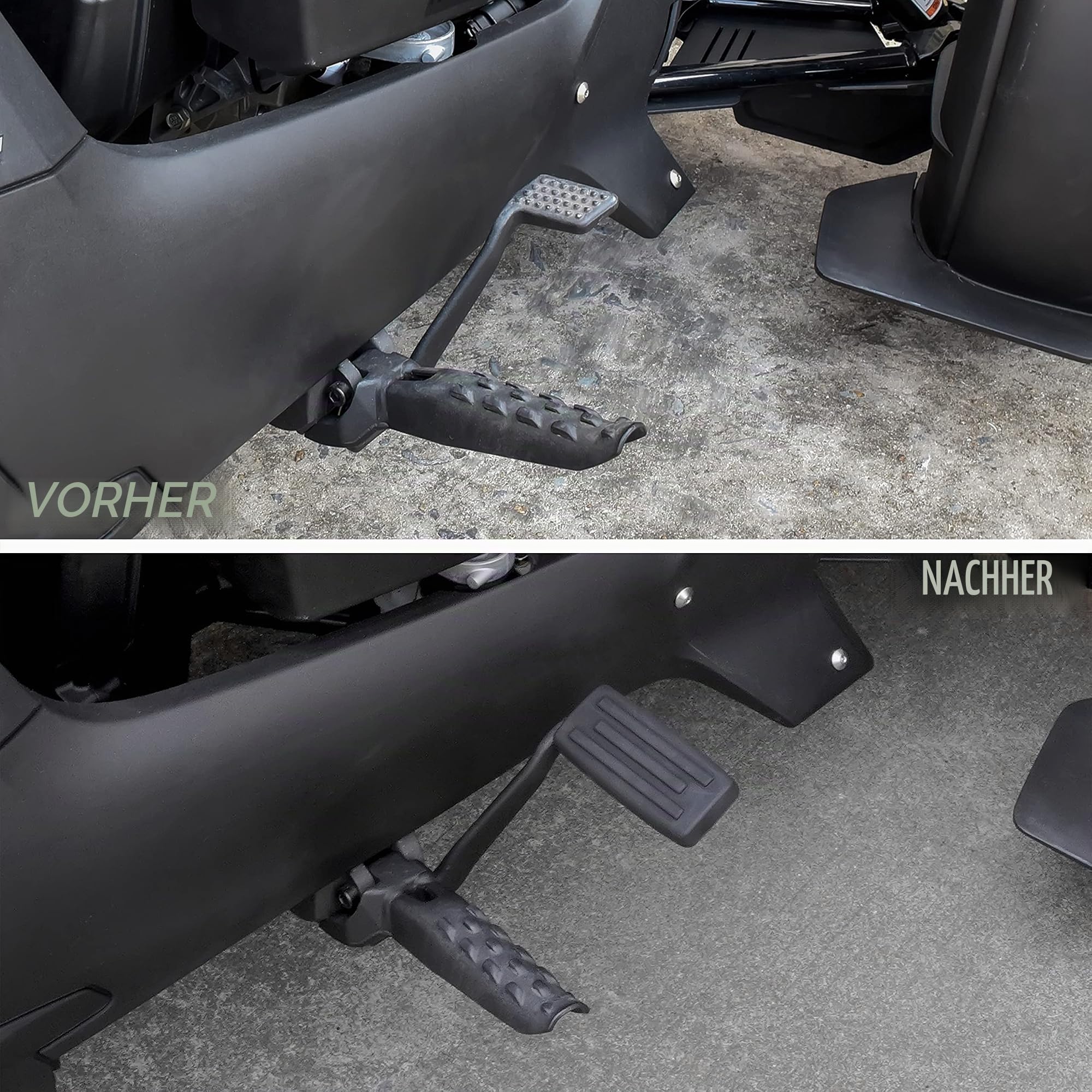 SAUTVS Schwarzes größeres Bremspedal für Can Am Ryker, Verlängerte Bremse Fußstütze Peg Pedal Trittbretter für Can-Am Ryker 600 900 Sport & Rally Edition Alle Modelle Zubehör (1 Stück)