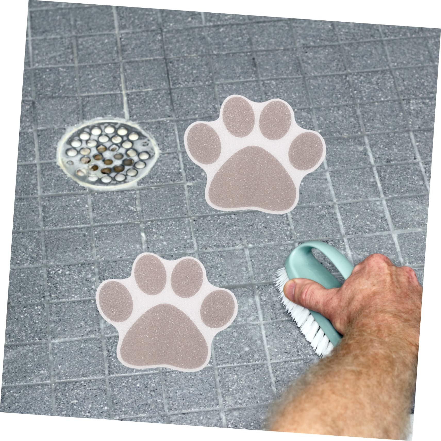 Cabilock 50 Pcs Pegatinas Antideslizantes Huella Cartera Pequeña para Mujer Piso De La Ducha No Adhesivos Agarraderas De Bañera Pegatinas Antideslizantes Pata Mascota Familiar Peva Perder