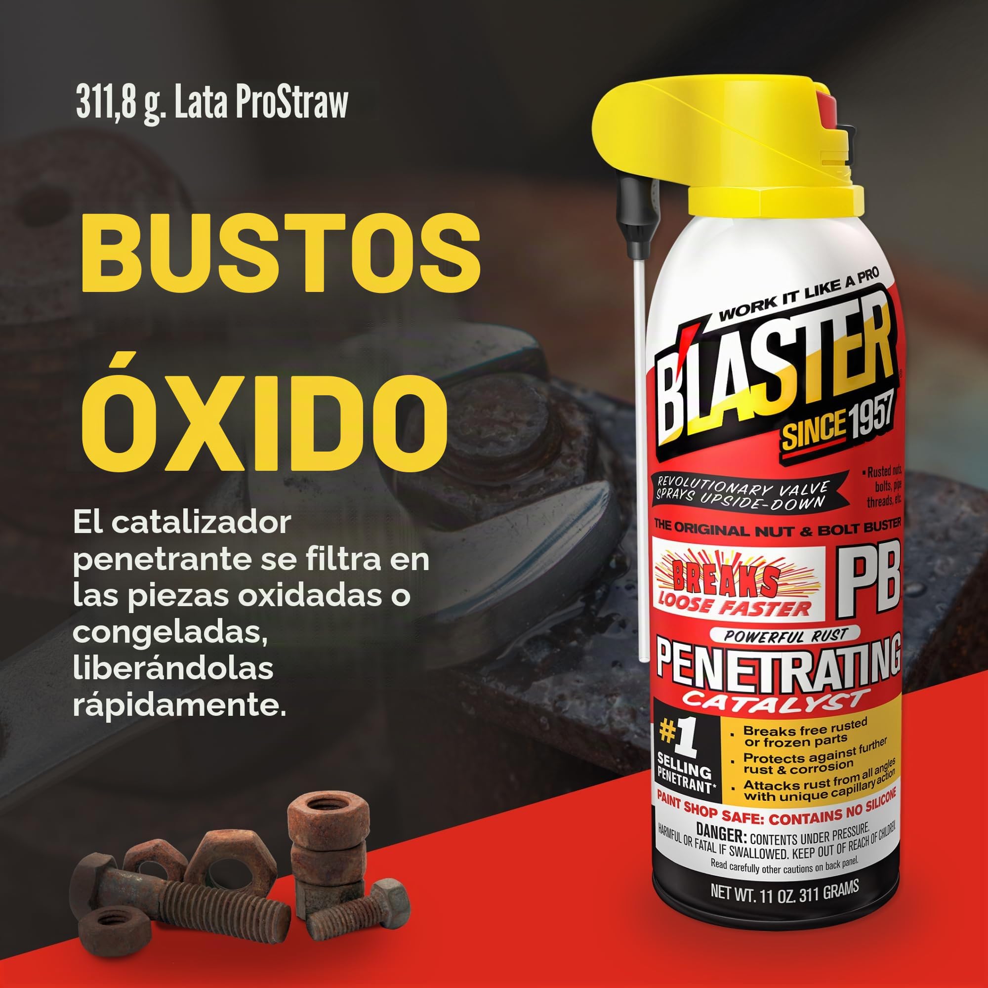 B'Laster - Spray de aceite penetrante – Líquido penetrante para prevenir el óxido – Afloja los pernos oxidados, protege contra la corrosión, spray antioxidante multiusos para piezas congeladas – 11
