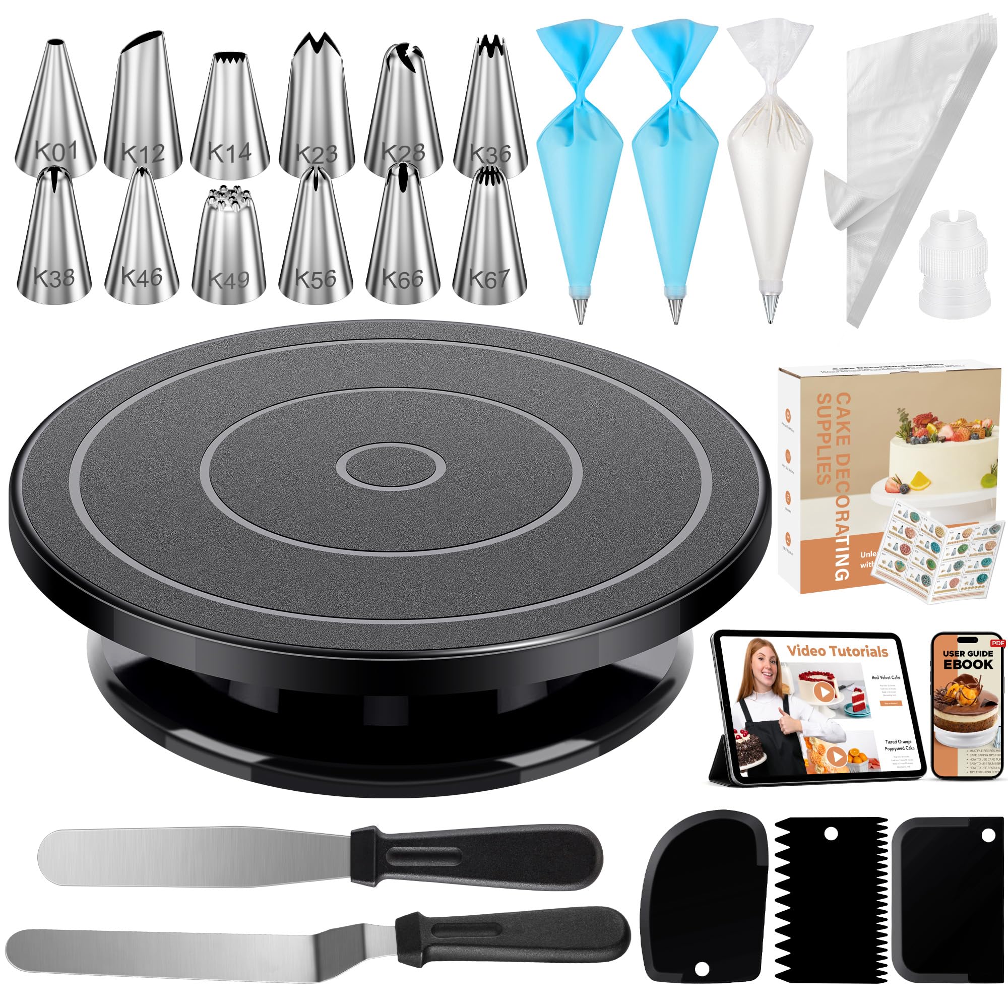 Amazon.com: Kootek 71 Cake Decorating Kit Baking Supplies Tools