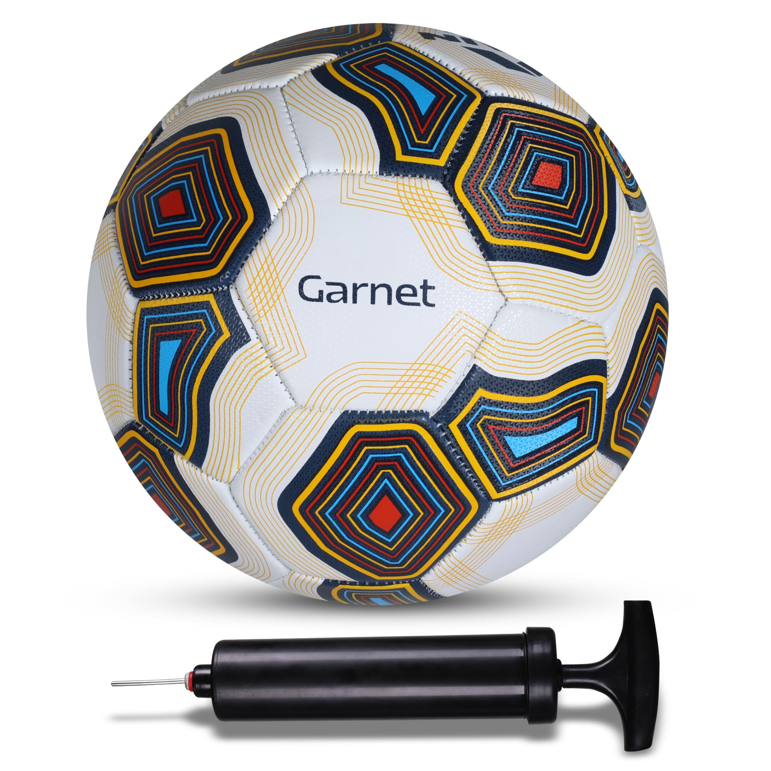 Nivia Combo Garnet Football (Size - 5, Multicolor) with Ball Pump-image-46