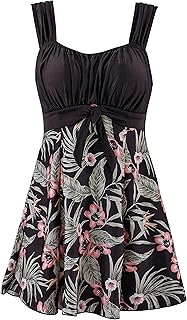 Wantdo Women's Plus Size One-Piece Push Up Swimsuit Dress Swimwear Beach Suit Beachwear