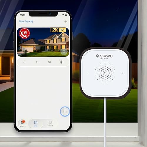 Cámara magnética para ventana, cámara de seguridad interior con llamada de emergencia 911, alertas AI 2K de 3 MP para seguridad en el hogar,