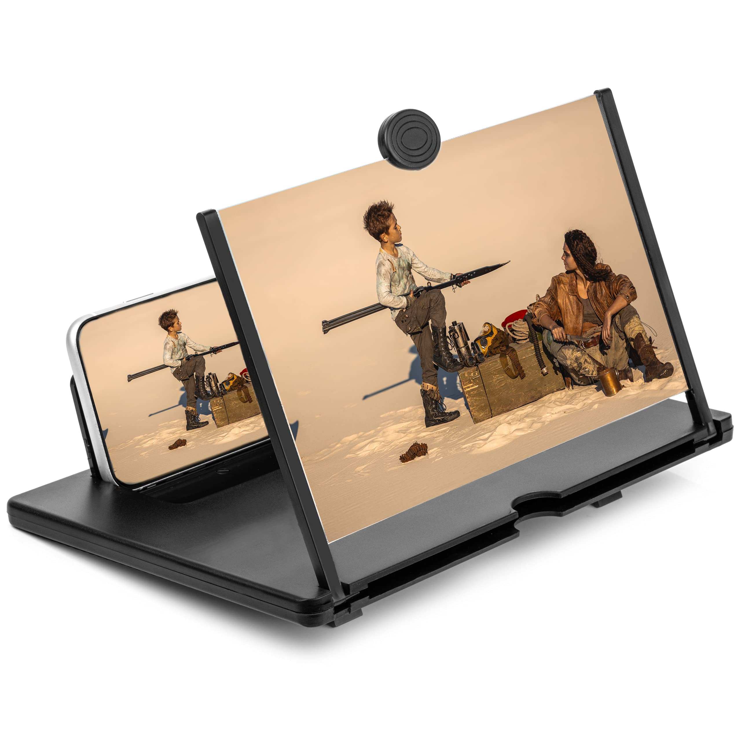 WiredMonkey Phone Screen Magnifier (16 inch) - Premium Screen Magnifier for Cell Phone - HD Phone Magnifier Screen - 3D Cell Phone Screen Magnifier - Cell Phone Accessories for All Ages