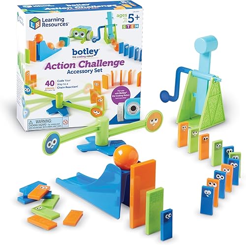 Learning Resources Botley The Coding Robot Action Challenge Juego de accesorios de desafío, 40 piezas, a partir de 5 años, juguetes STEM