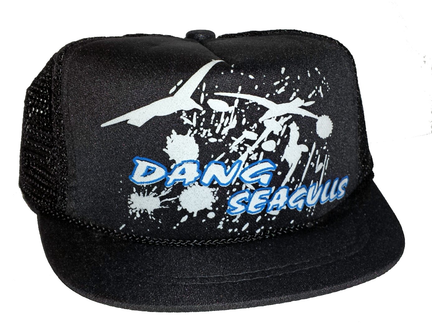 ThatsRad Infant Baby Dang Seagulls Mesh Trucker Hat Cap Snapback Newborn Black White