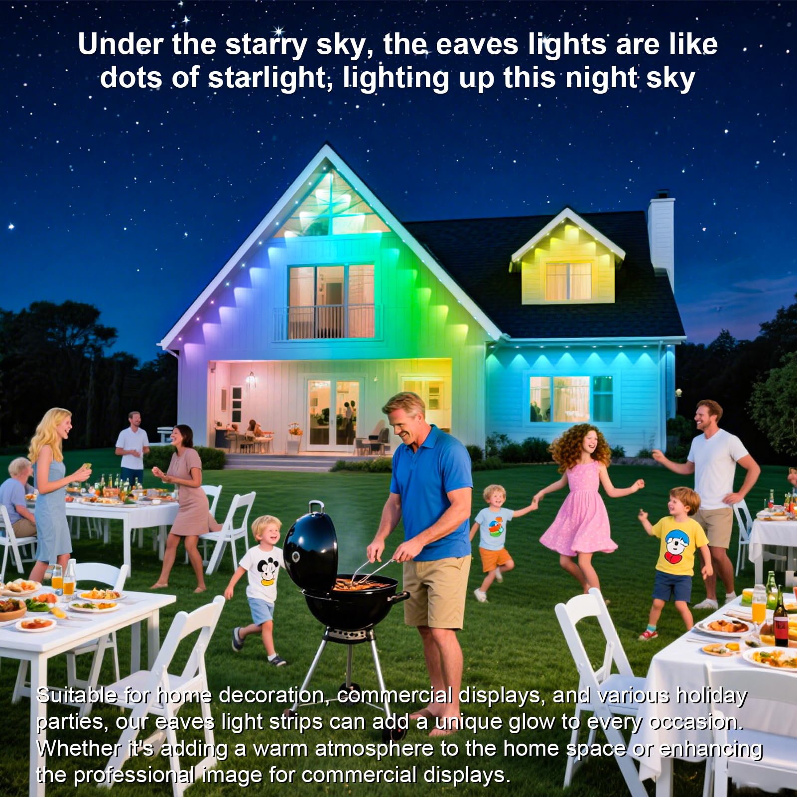 Amazon.com: INZIDOL Permanent Outdoor Lights,200FT RGB Waterproof