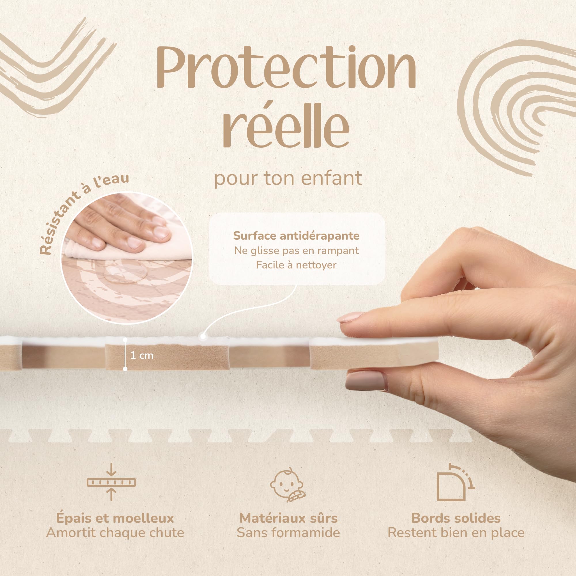 Tapis Bébé 170x122 cm – Tapis d’éveil bébé en mousse EVA, antidérapant et facile à nettoyer, au design harmonieux et décoratif, tapis de jeux bebe confortable | Co-Toddlery