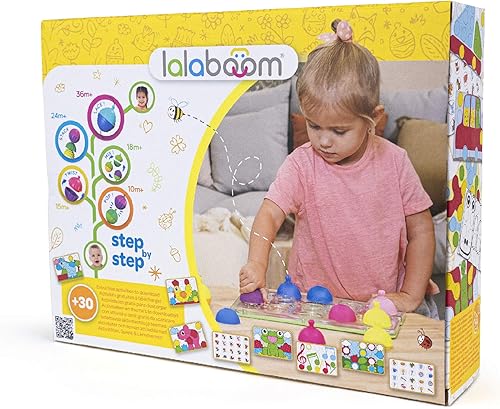 Miniatura 10 de Lalaboom Tablero de 16 piezas de actividades - Juguete educativo Montessori de construcción STEM de forma y color de 18 meses a 4 años - BL710,