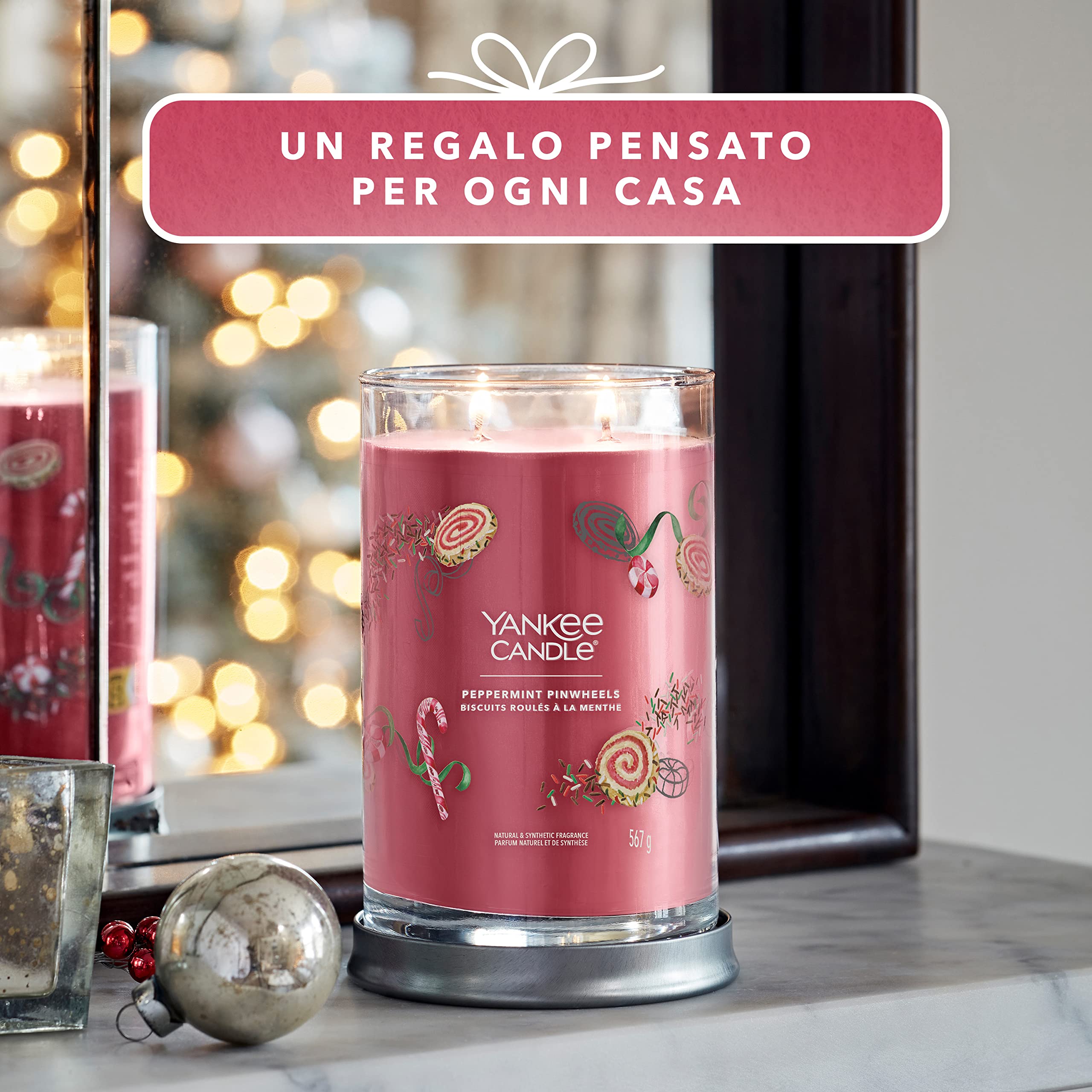 Yankee Candle Signature candela profumata | Biscotti alla Menta in tumbler grande | Candele di miscela di cera di soia lunga durata | regalo perfetto per le donne