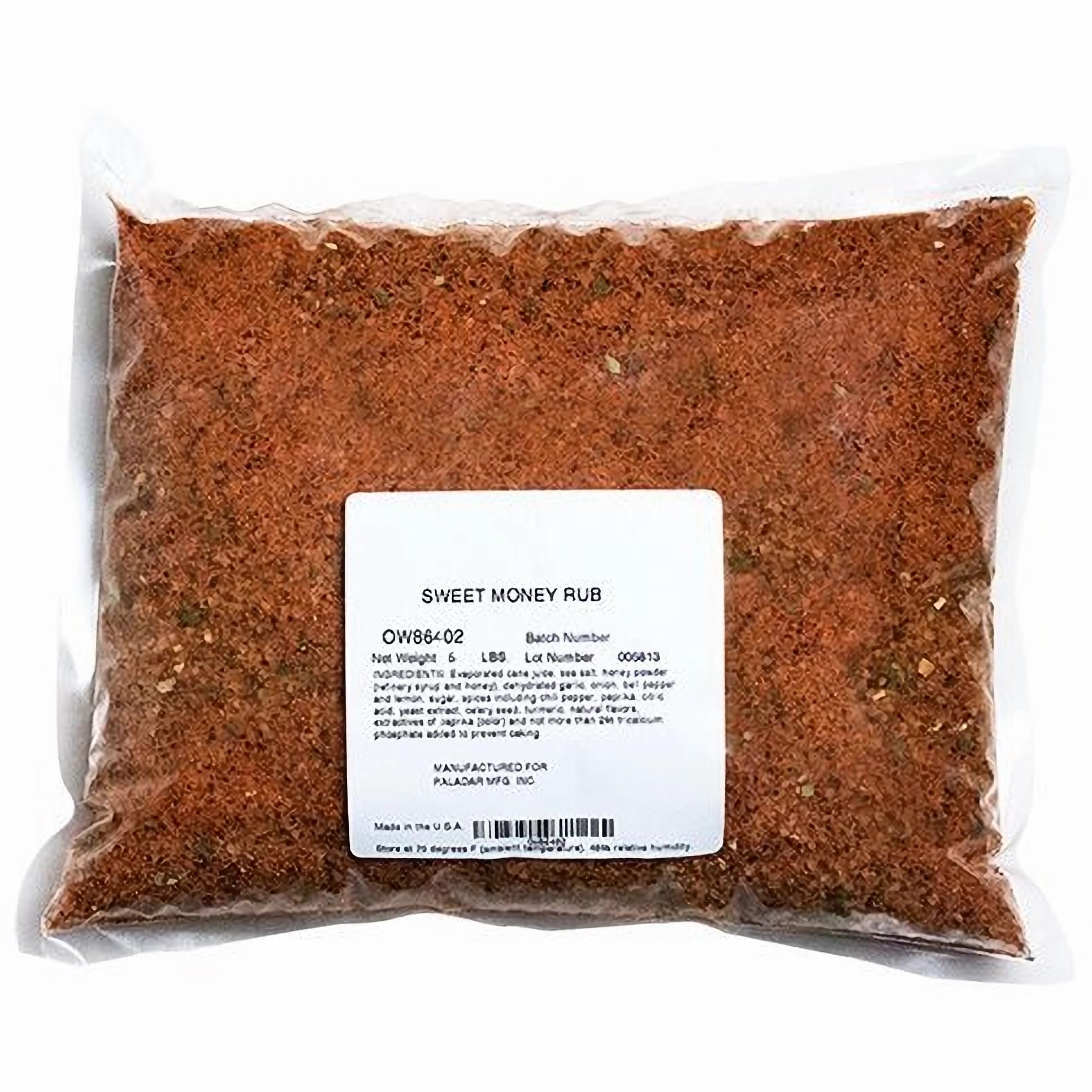 Big Poppa’s Sweet Money BBQ Rub – Prize-Winning Sweet & Savory Pork Seasoning with Granulated Honey – Gluten-Free Dry Rub for Ribs, Pulled Pork & More – Bulk Bag for BBQ, Smoking & Grilling (5lb)