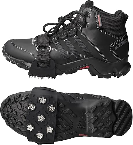 Miniatura 3 de FANBX F Crampon Traction Tacos antideslizantes de tracción para crampones, picos de 7 puntos para calzado para caminar, trotar, senderismo,