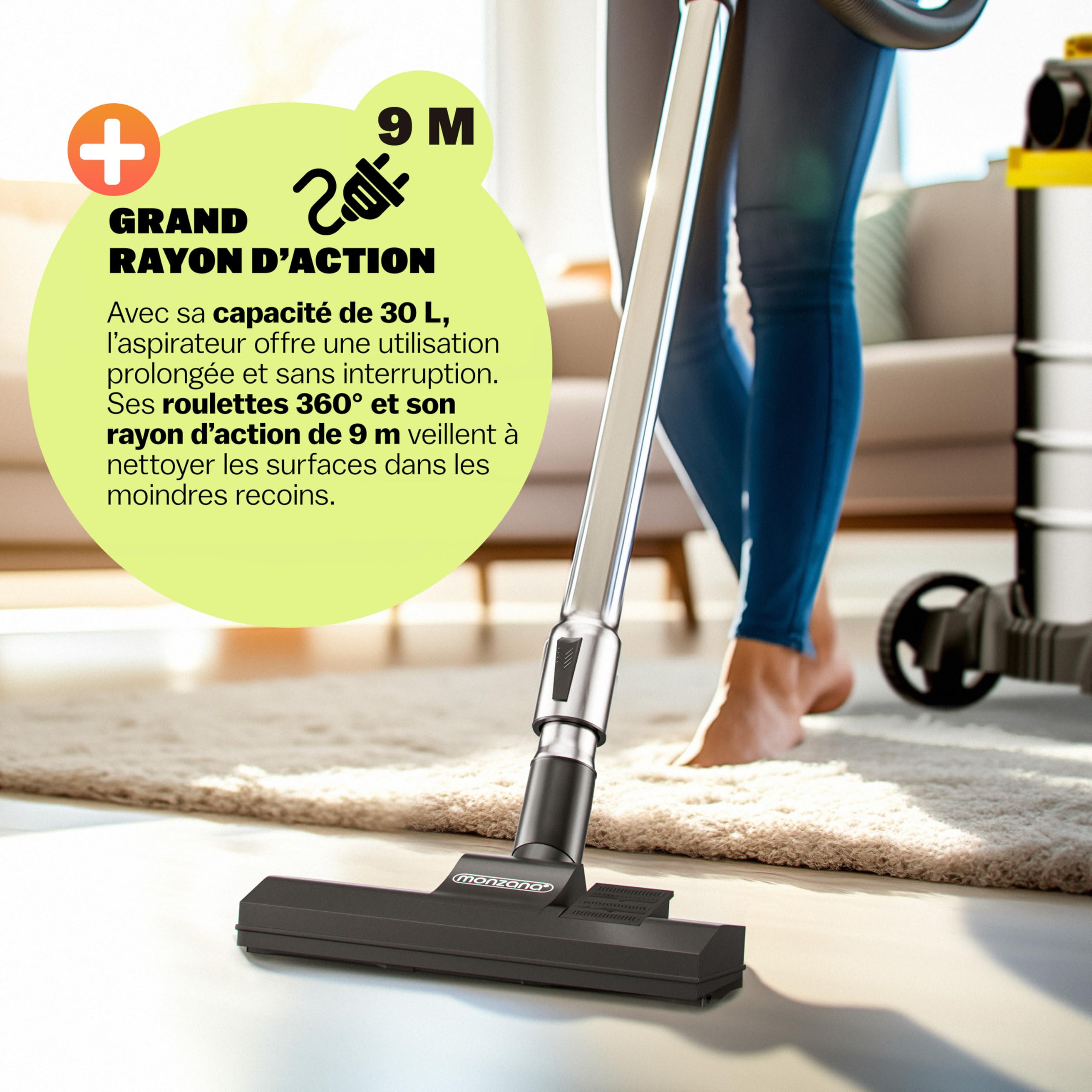 Monzana® Aspirateur Eau et poussière 30L avec Fonction soufflerie Aspirateur Multifonction 2200W