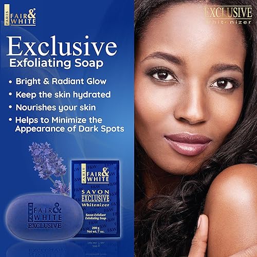 Miniatura 3 de FAIR & WHITE Jabón exfoliante exclusivo, 200 g / 7 oz - Jabón hidratante en barra para cara y cuerpo