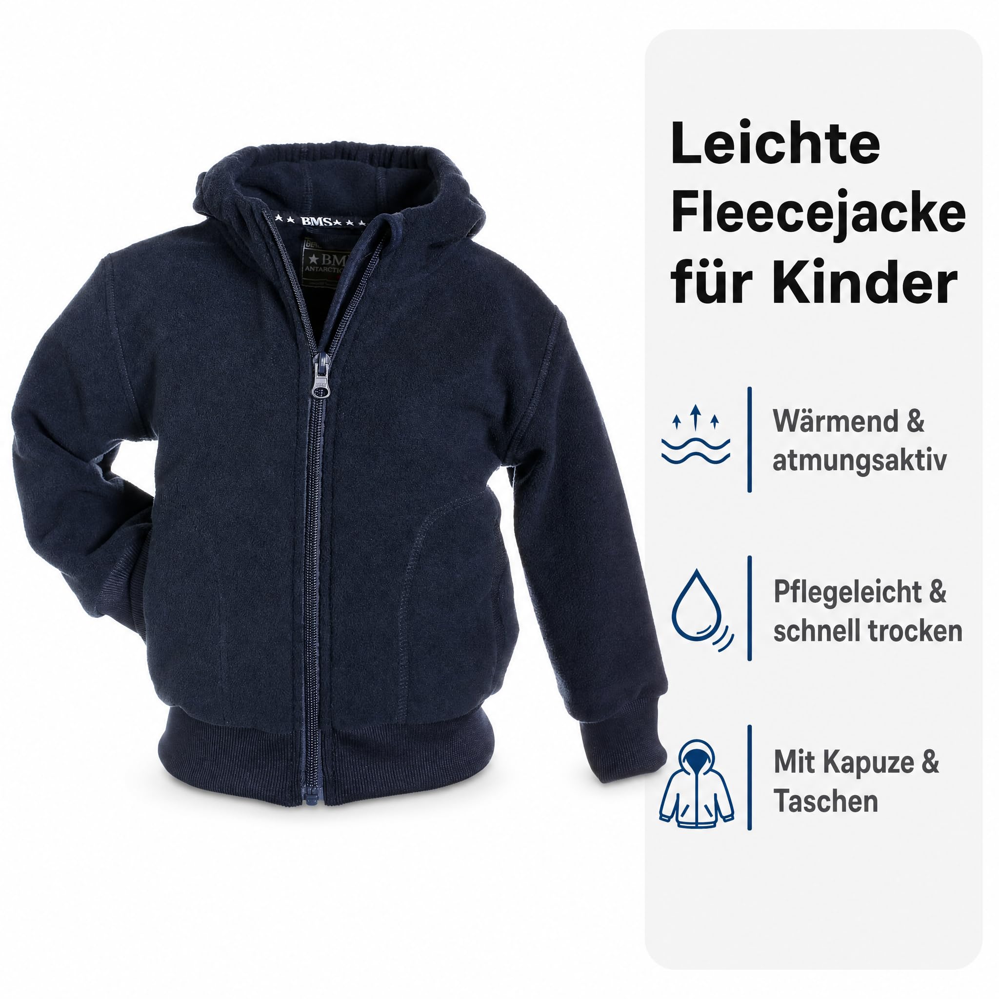 KIDS forro polar COLLEGE chaqueta Antártico azul marine Talla:116