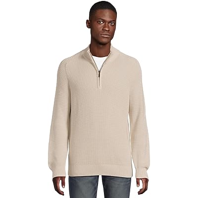 Свитер L.L.Bean Textured Washed Cotton Sweaters 1/4 zip