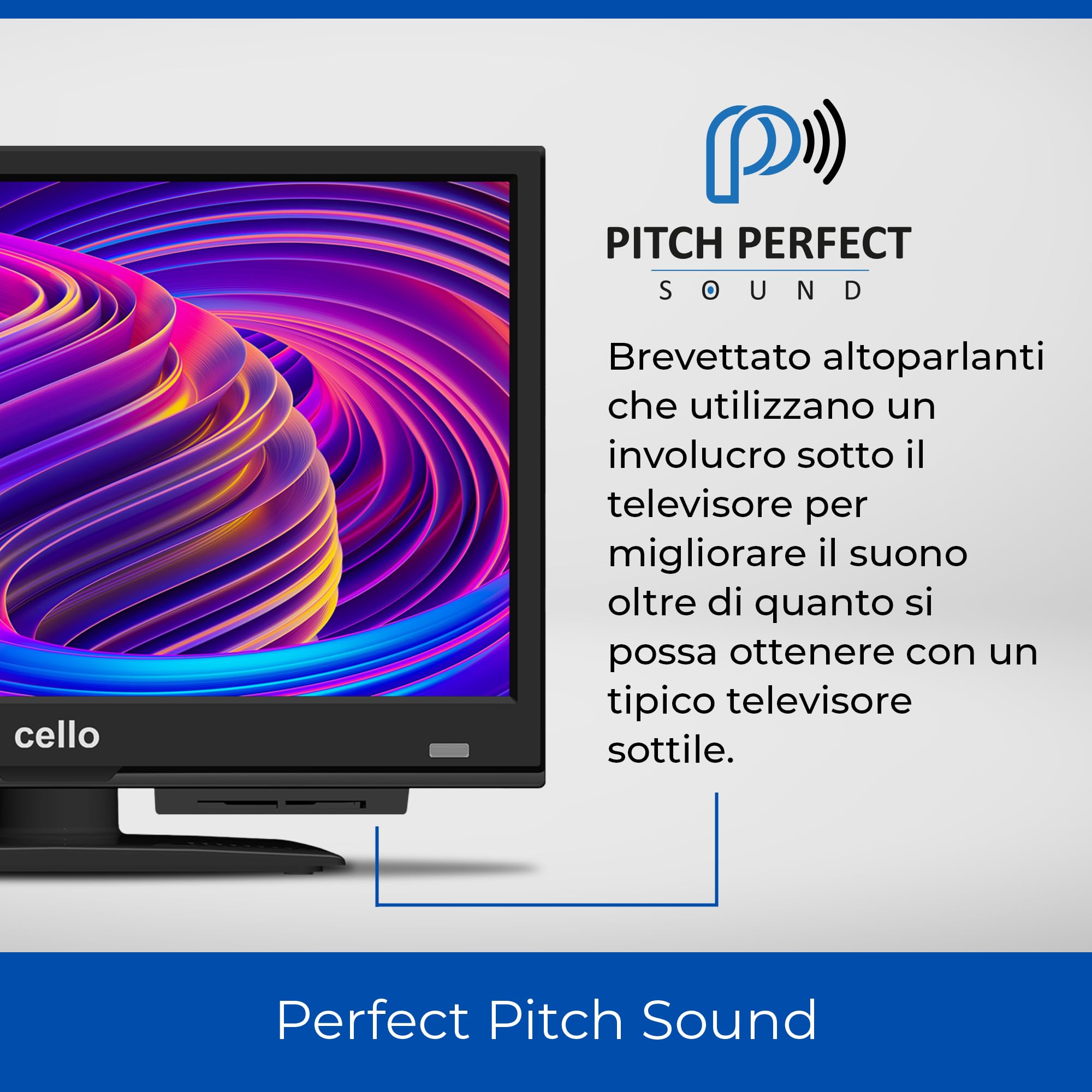 Cello C1624WS 16" Smart TV WEBOS by LG Full HD LED TV Triple Tuner DVB-T/T2-C-S/S2 HDMI USB Bluetooth 230V „Pitch Perfect Sound“ für ein einzigartiges Klangerlebnis