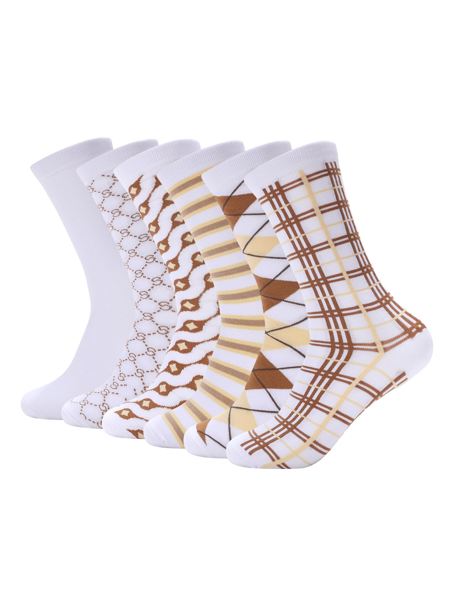 Forony Mens Dress Socks 6 Pack Silver Anti Odor