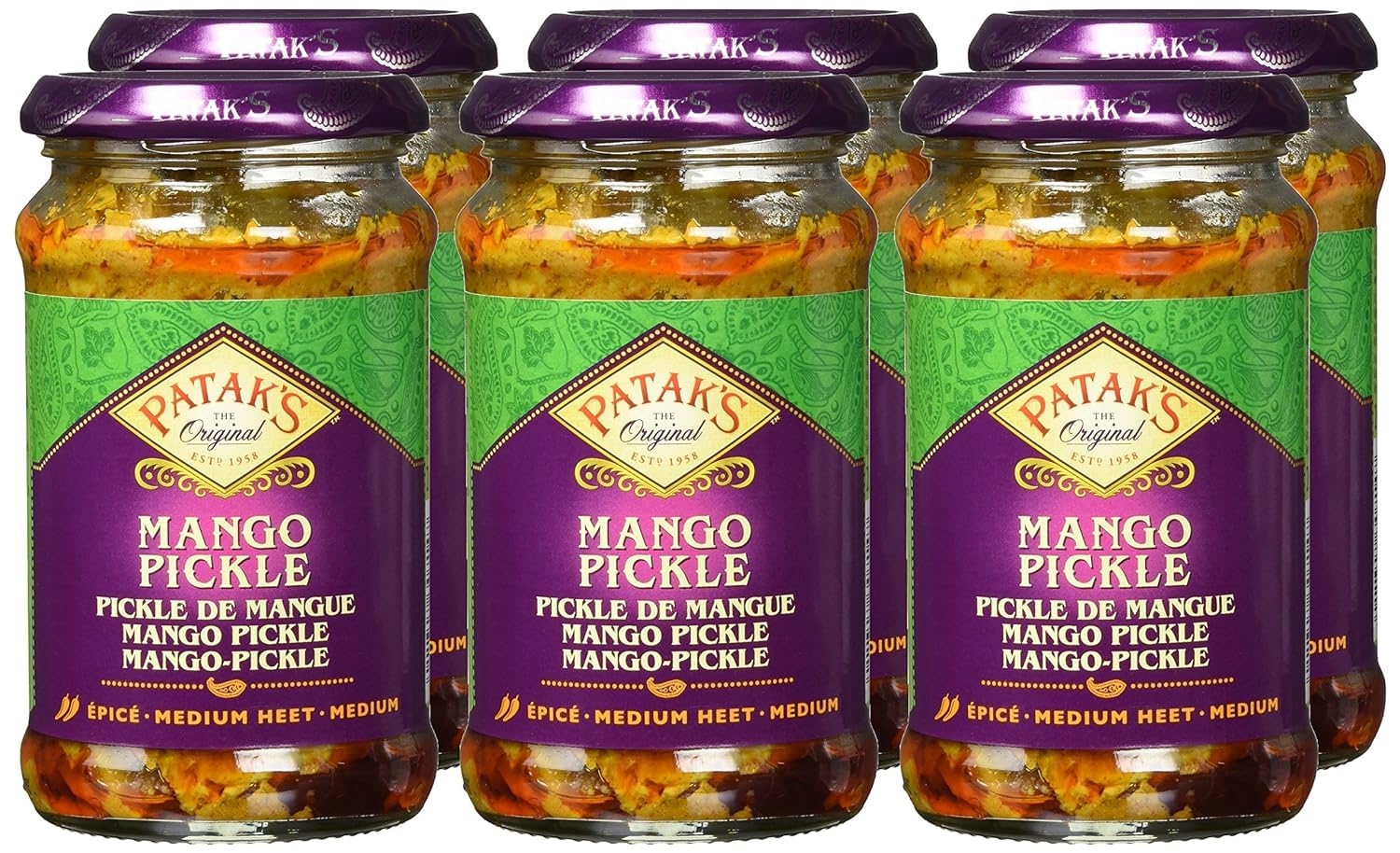 Patak'S Pack de pepinillos de mango suave de 6 x 283 gr 0.282999999999999 ml - Pack de 6