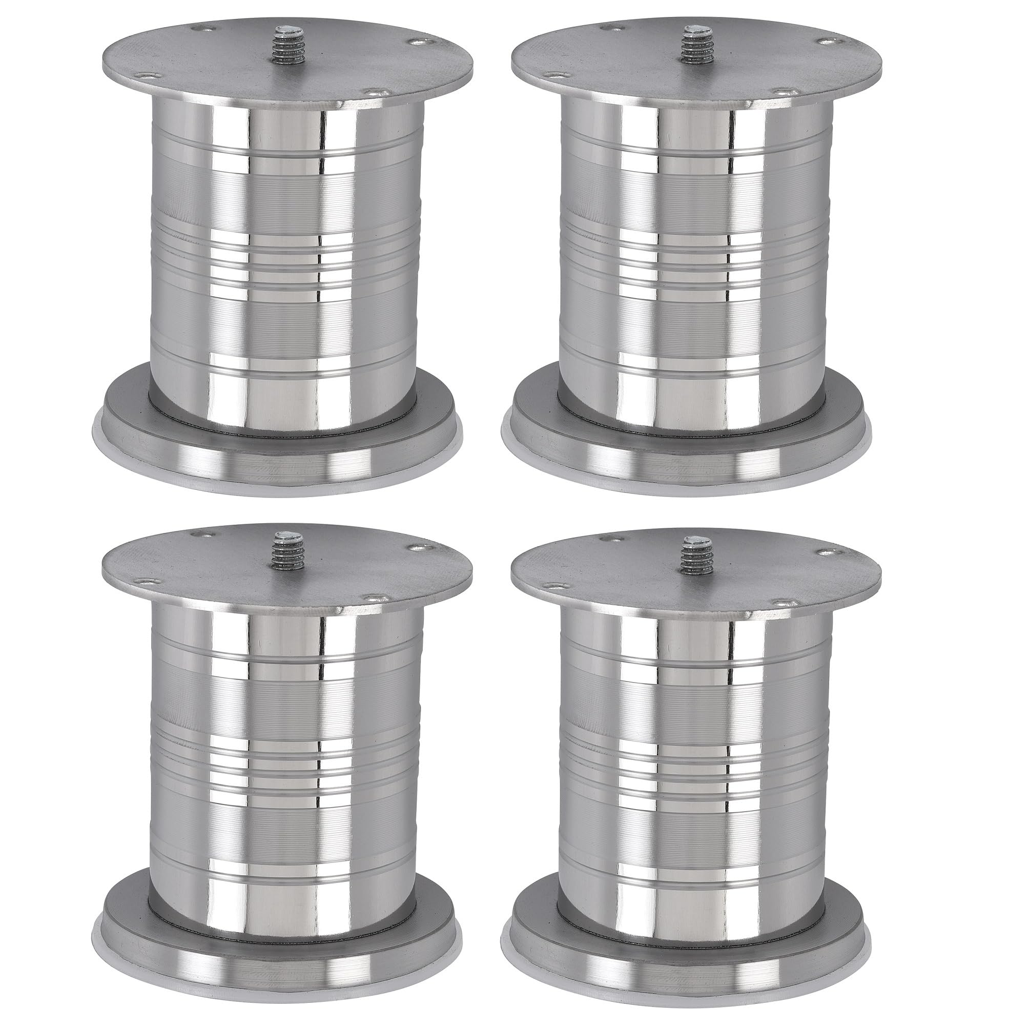 WSK Premium Hardware Diamond Finish 6Inch Stainless Steel Heavy Model Round Sofa Legs SL1109H6-004 (6 Inch)