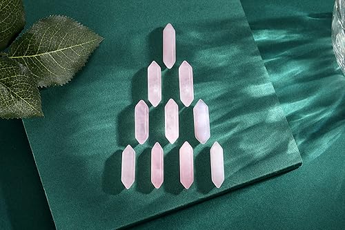 Miniatura 2 de QINJIEJIE Juego de 20 varitas de cristal de sodalita azul y blanco, puntos de cristal curativo, piedras preciosas hexagonales pulidas, piedras