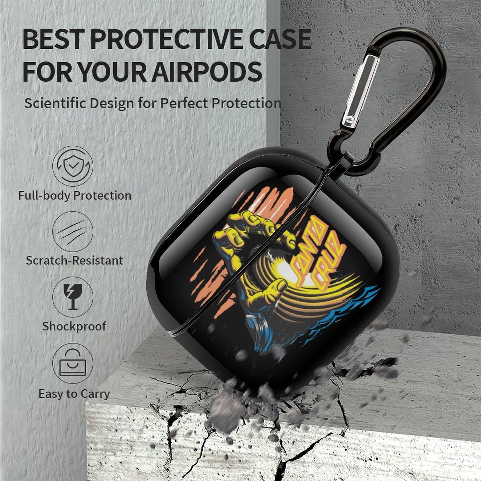 AirPods 2 pro 本体とSanta Cruz AirPodsケース Amazon | サンタクルーズ SANTA CRUZ AirPods 第2世代 ケース